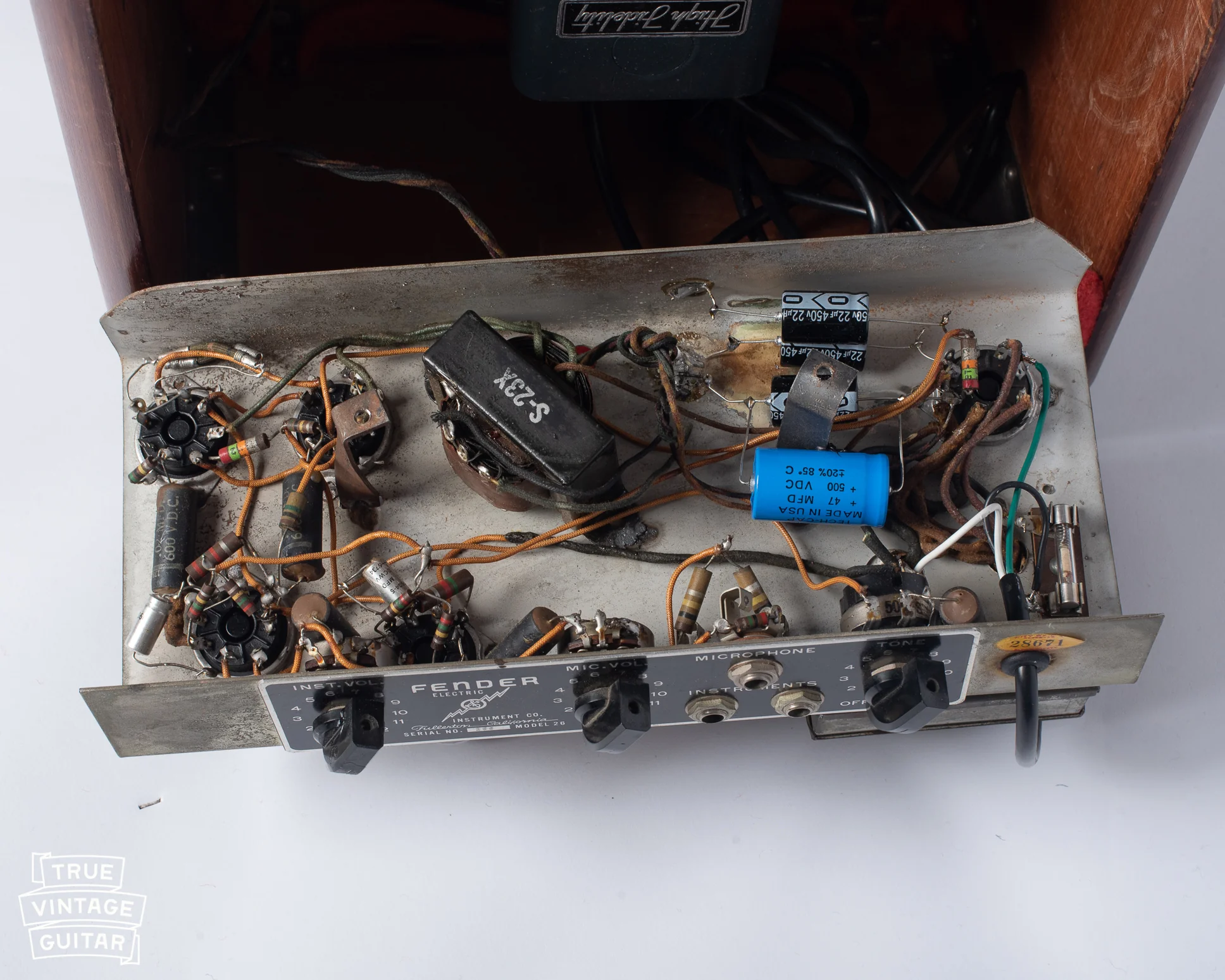Fender Model 26 Woody Amp & Organ Button Guitar 1946 - Image 12