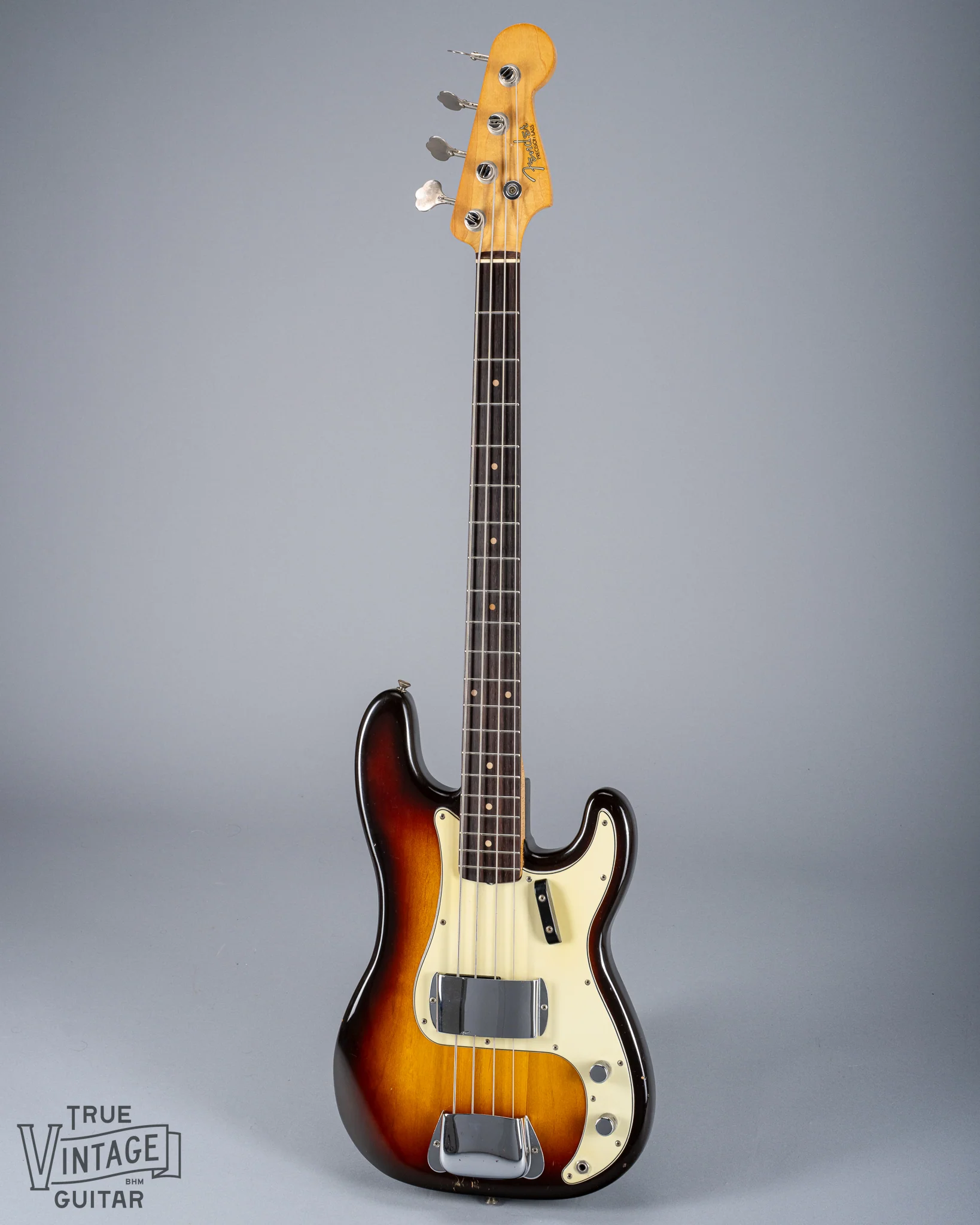 1959 Fender Precision Bass Sunburst Factory Mint Green Pickguard - Image 3