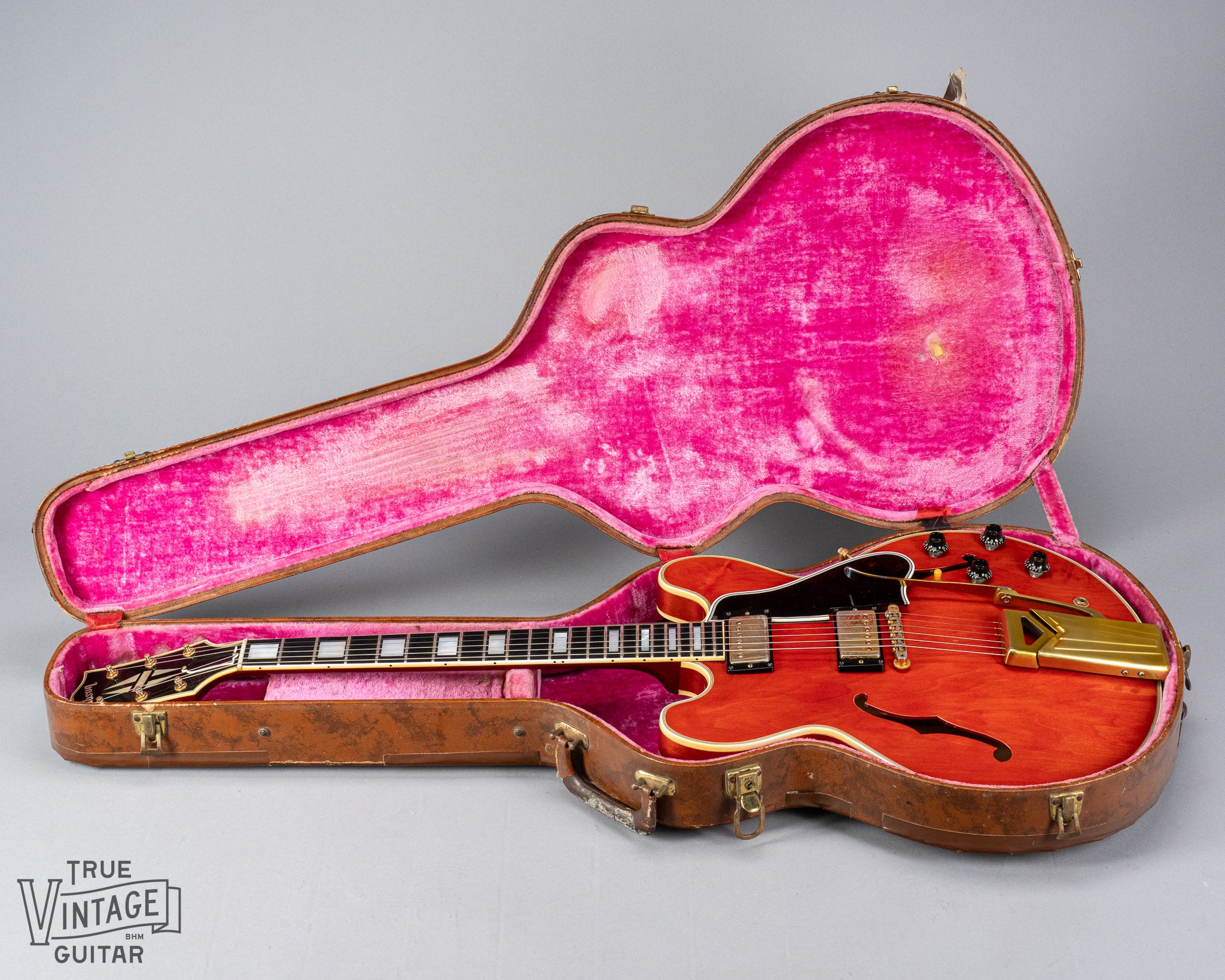 1959 Gibson ES-355 T Mono Watermelon Red Thin Top - Image 4