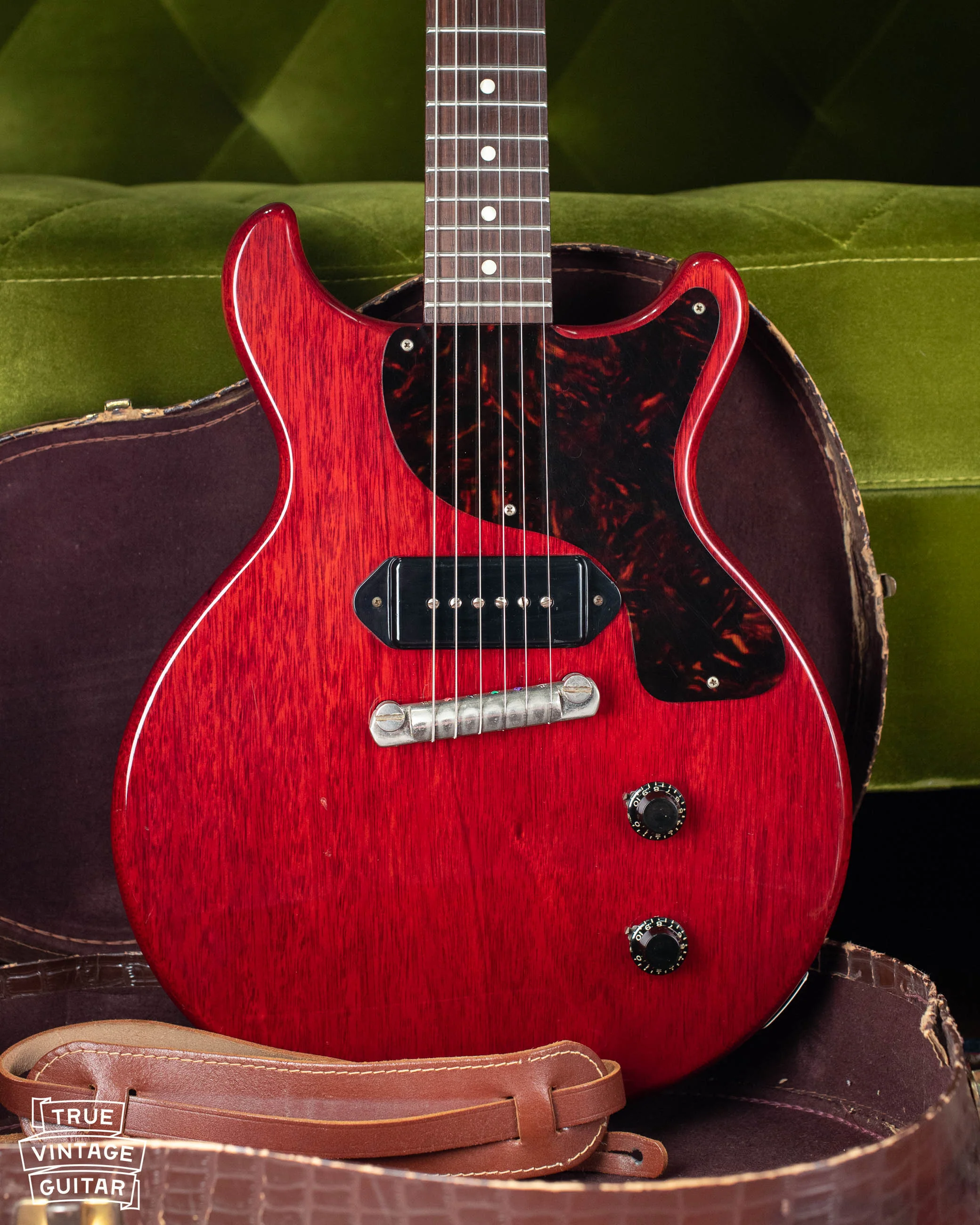 1959 Gibson Les Paul Junior Cherry Red with Stinger - Image 10