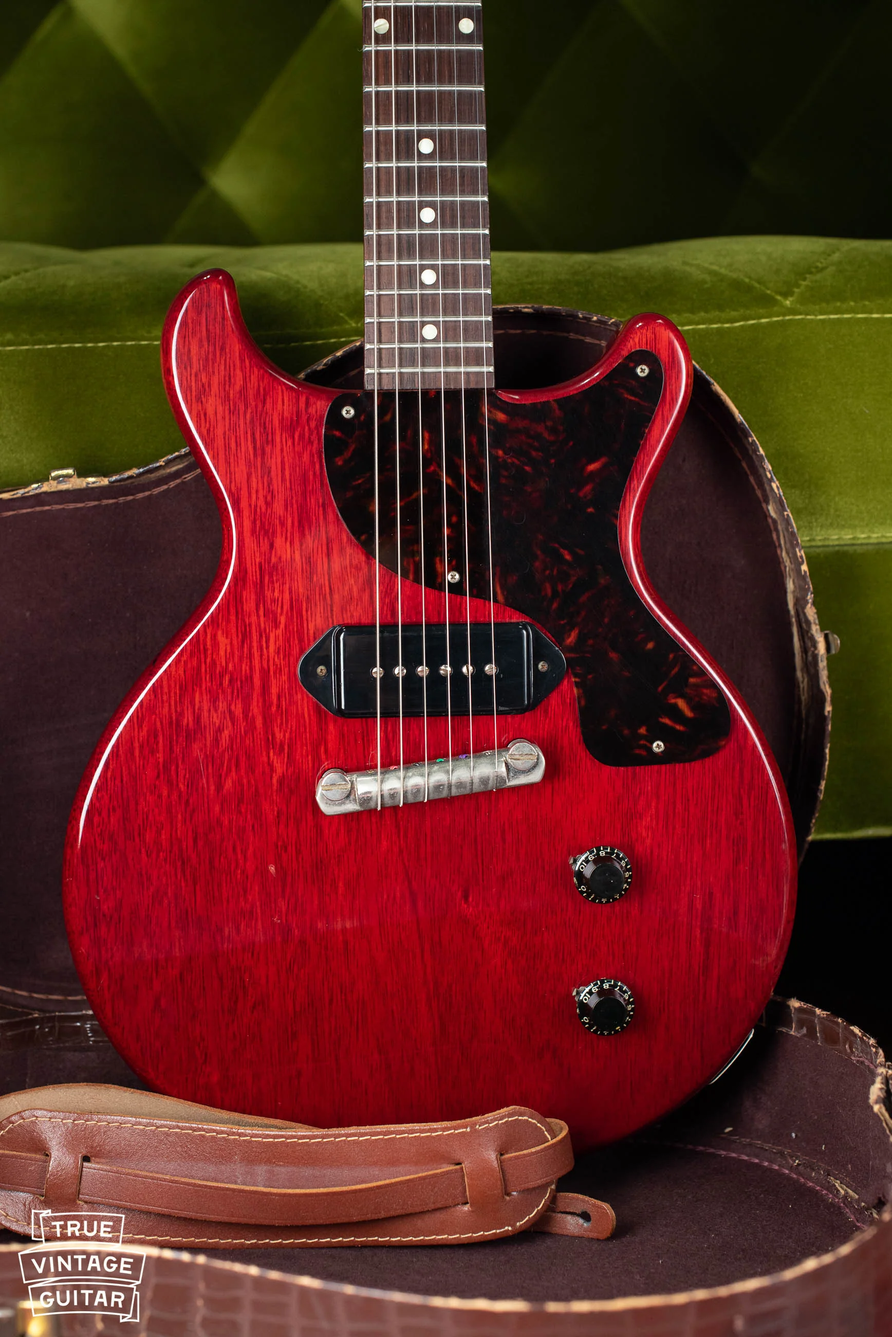 1959 Gibson Les Paul Junior Cherry Red with Stinger - Image 11