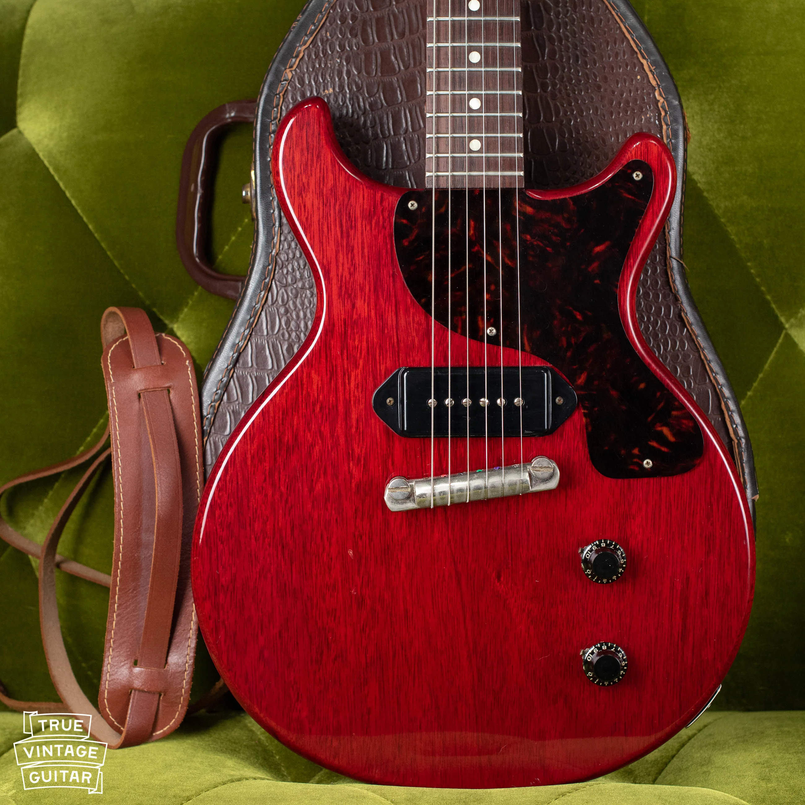 1959 Gibson Les Paul Junior Cherry Red with Stinger - Image 14