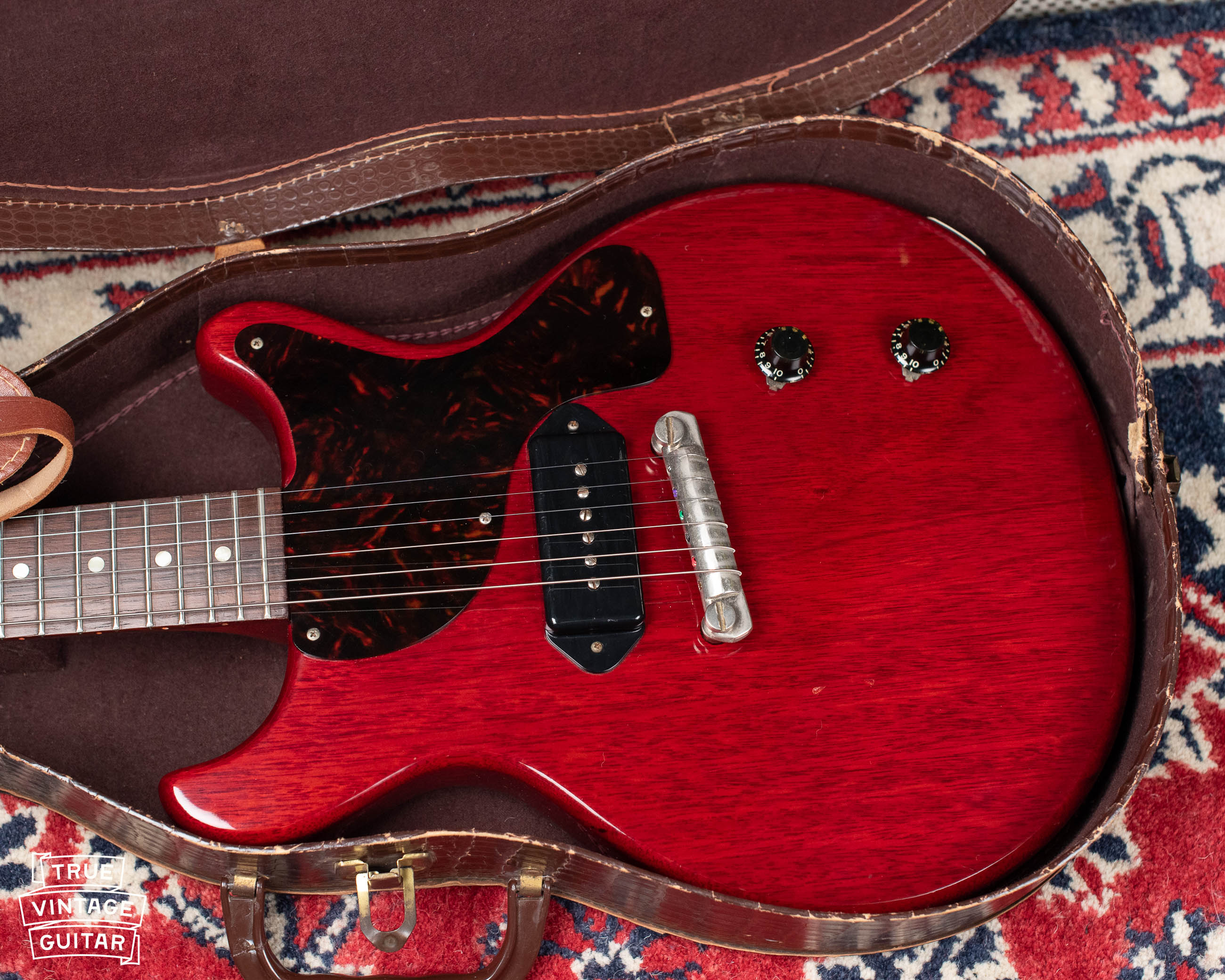 1959 Gibson Les Paul Junior Cherry Red with Stinger - Image 22
