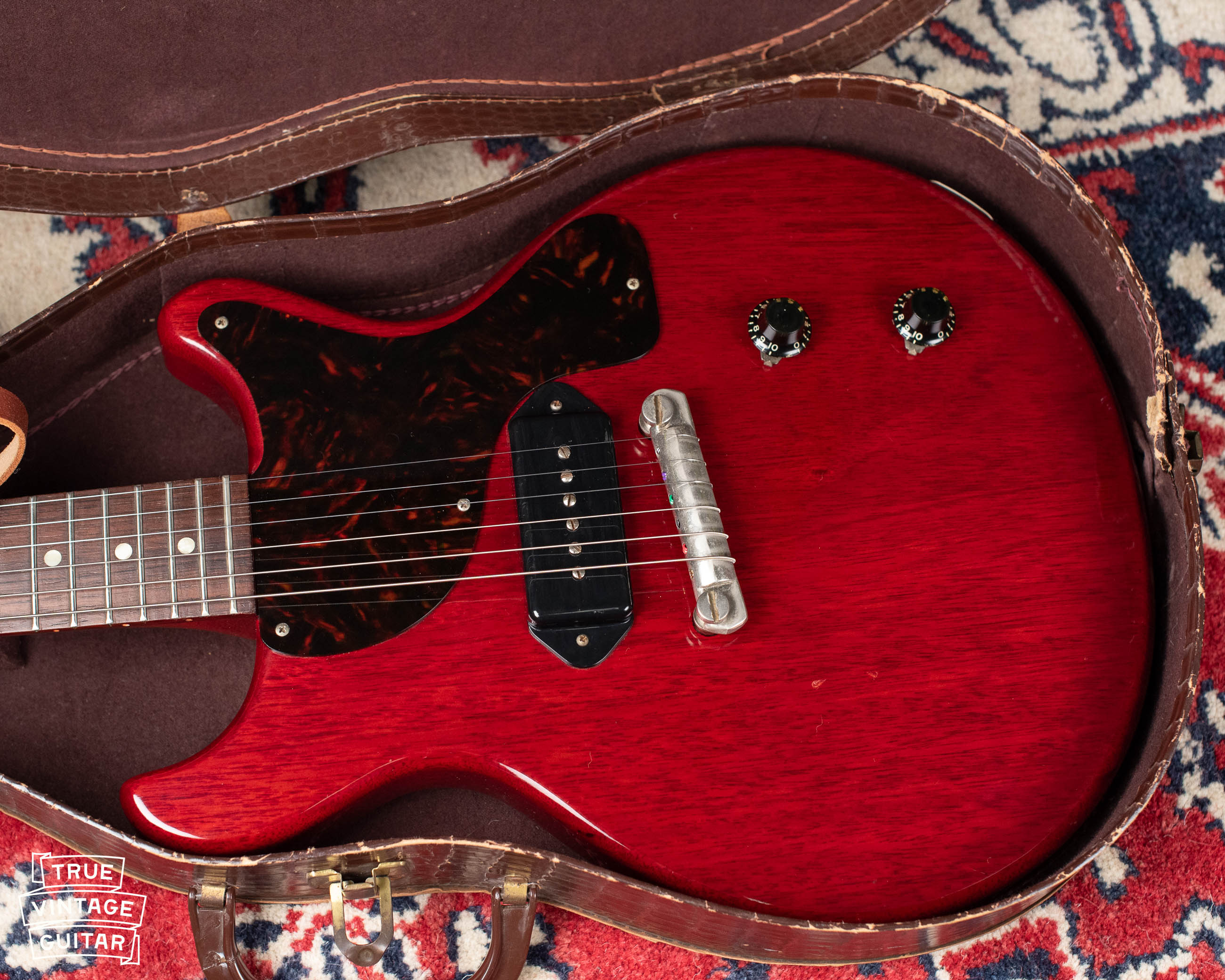 1959 Gibson Les Paul Junior Cherry Red with Stinger - Image 23