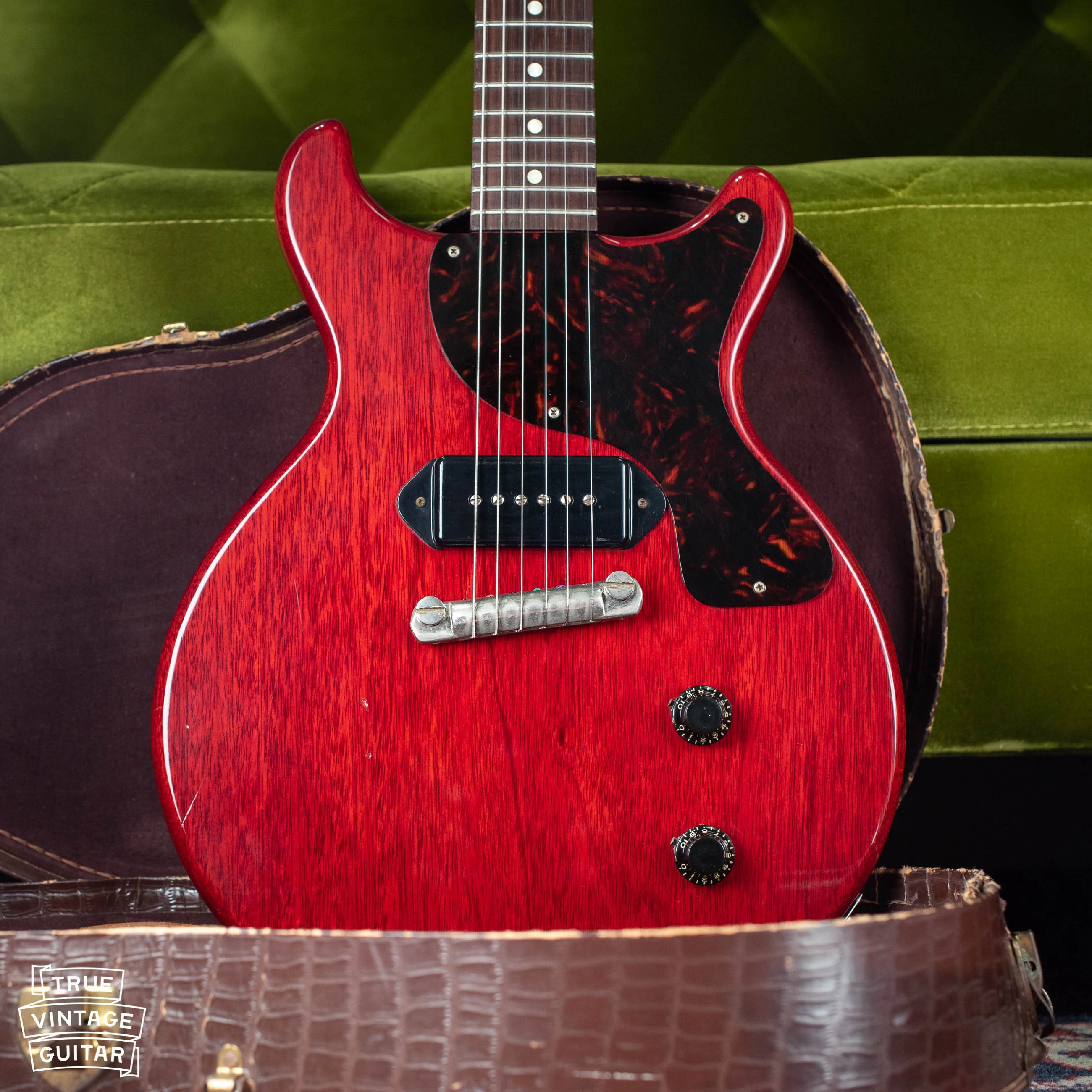 1959 Gibson Les Paul Junior Cherry Red with Stinger - Image 7