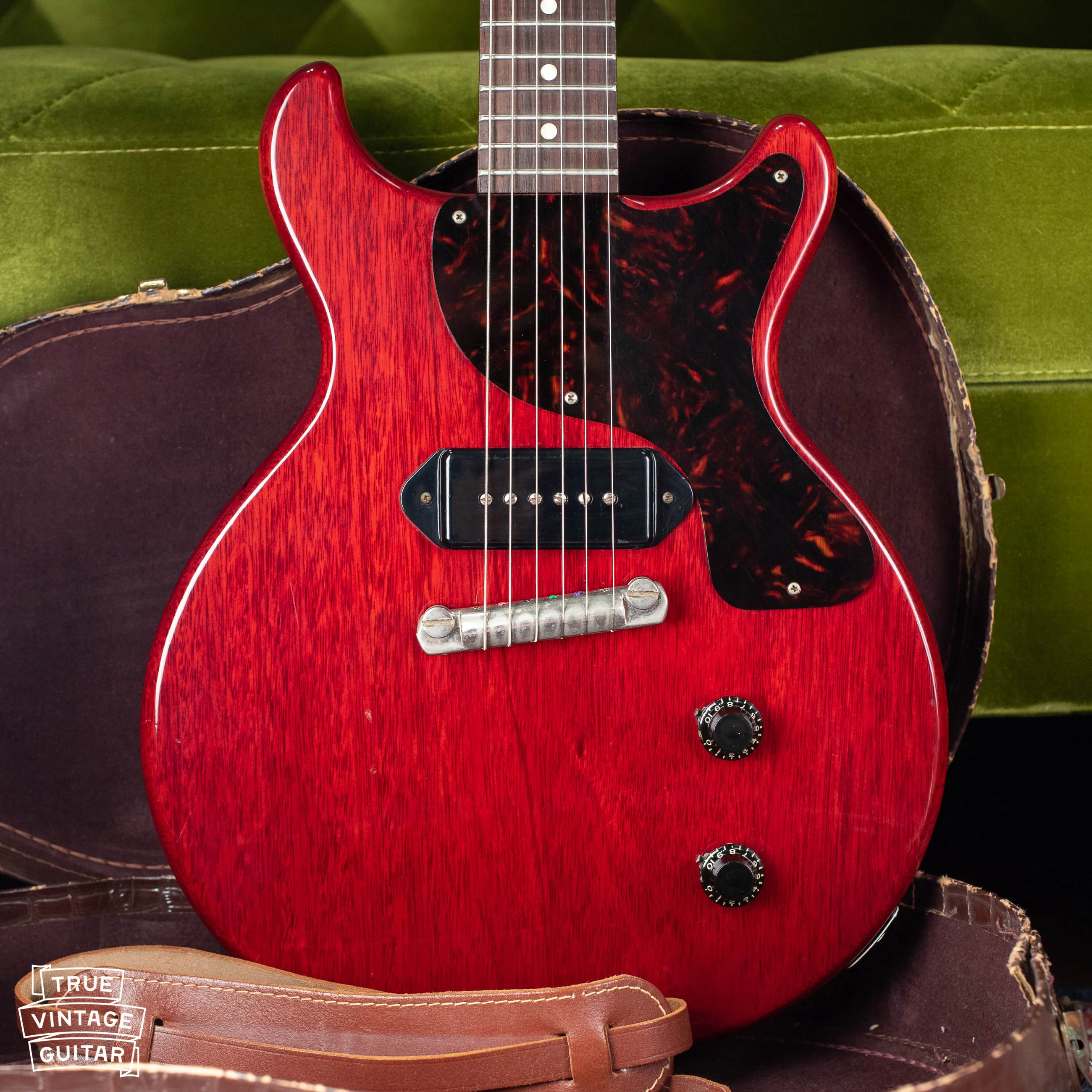 1959 Gibson Les Paul Junior Cherry Red with Stinger - Image 9