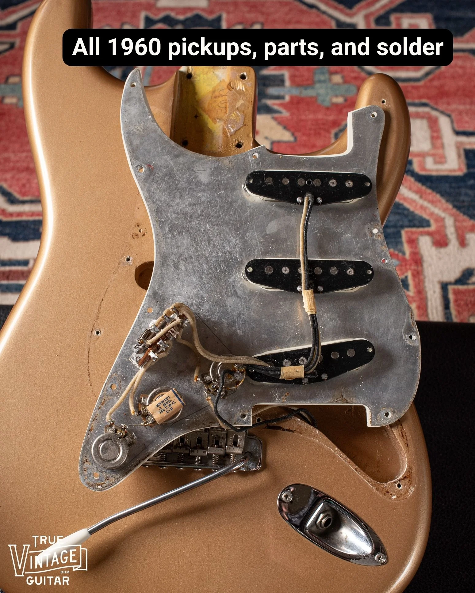 1960 Fender Stratocaster Firemist Gold Factory Refinish 1965 - Image 20
