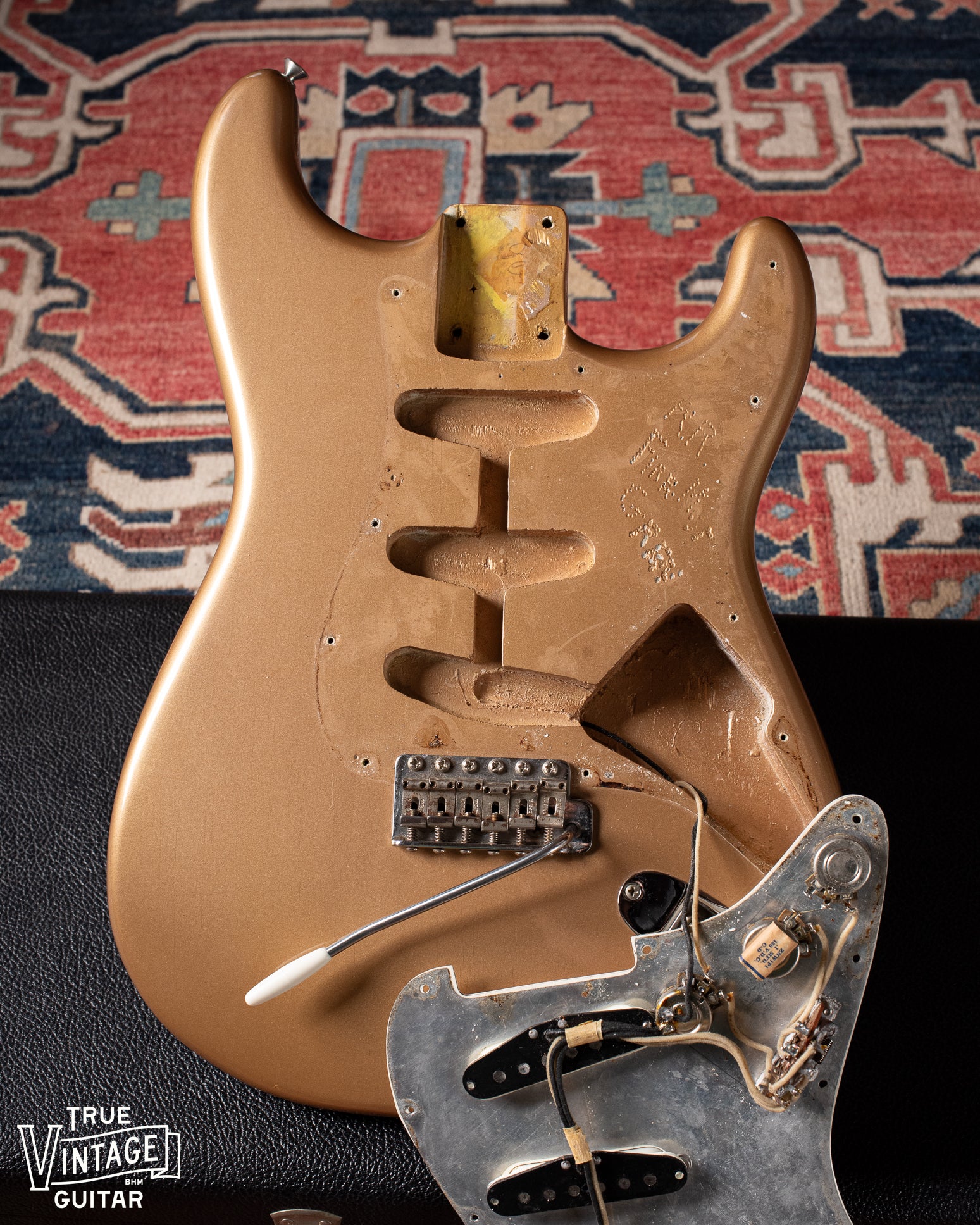 1960 Fender Stratocaster Firemist Gold Factory Refinish 1965 - Image 21