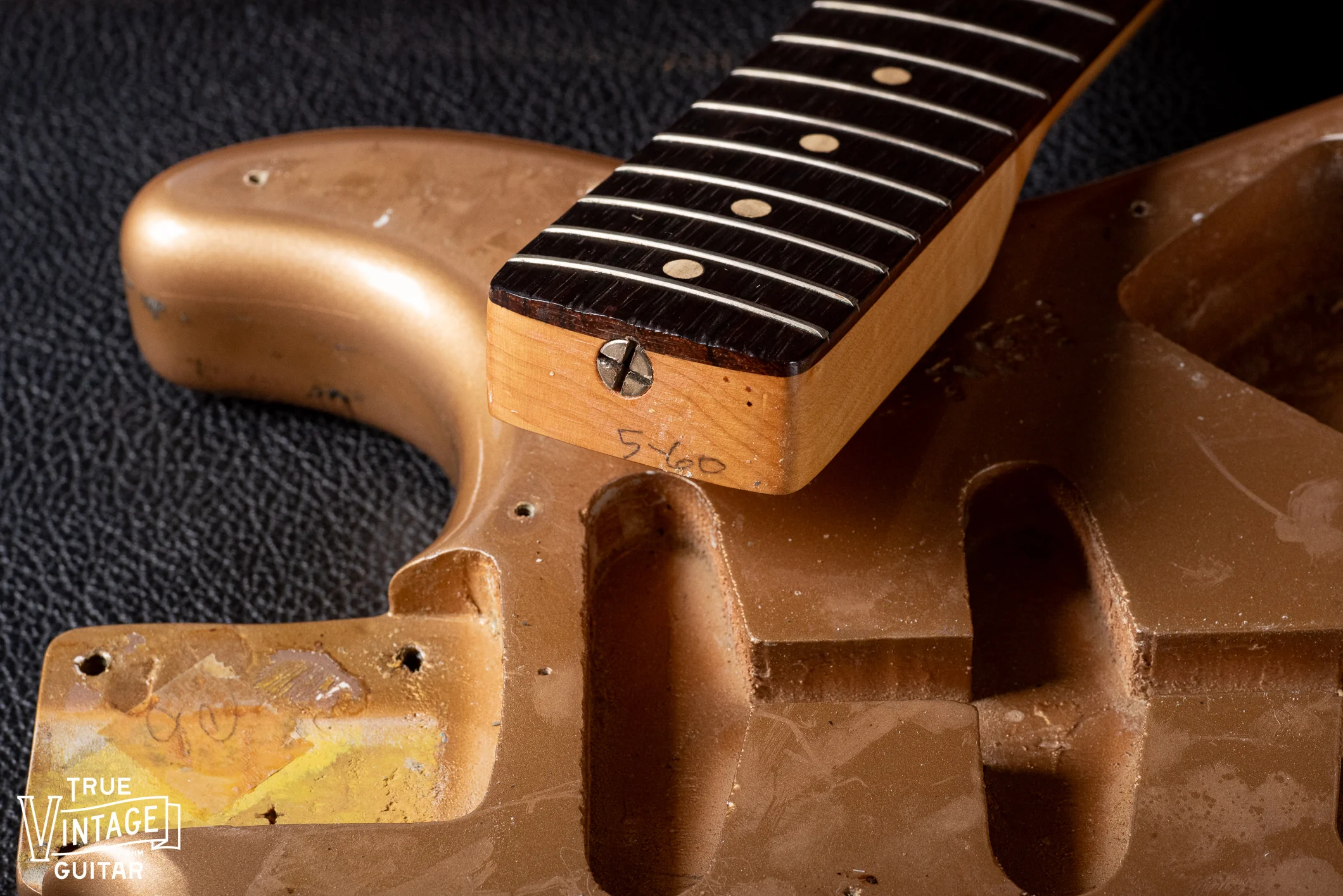 1960 Fender Stratocaster Firemist Gold Factory Refinish 1965 - Image 23