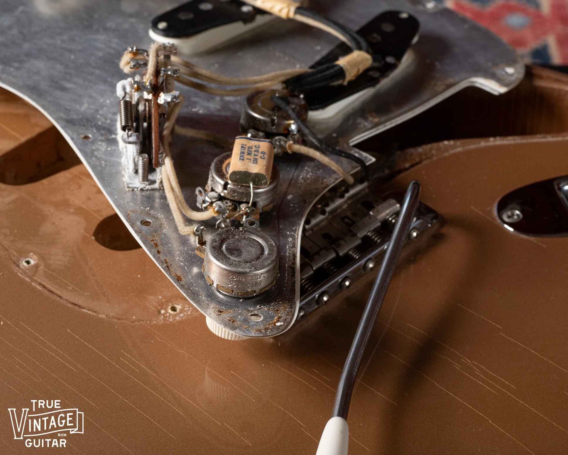 1960 Fender Stratocaster Firemist Gold Factory Refinish 1965 - Image 24