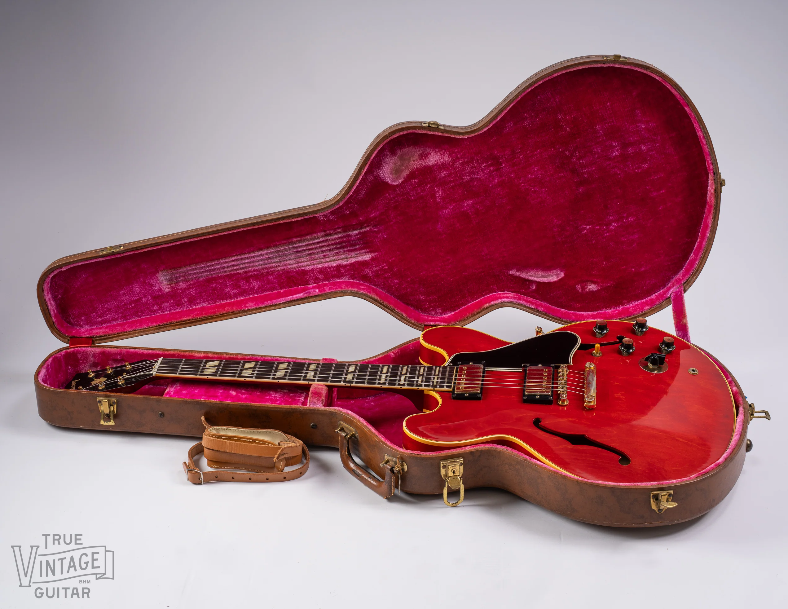 1960 Gibson ES-345TD Watermelon/Long Guard/Stop Tail - Image 4