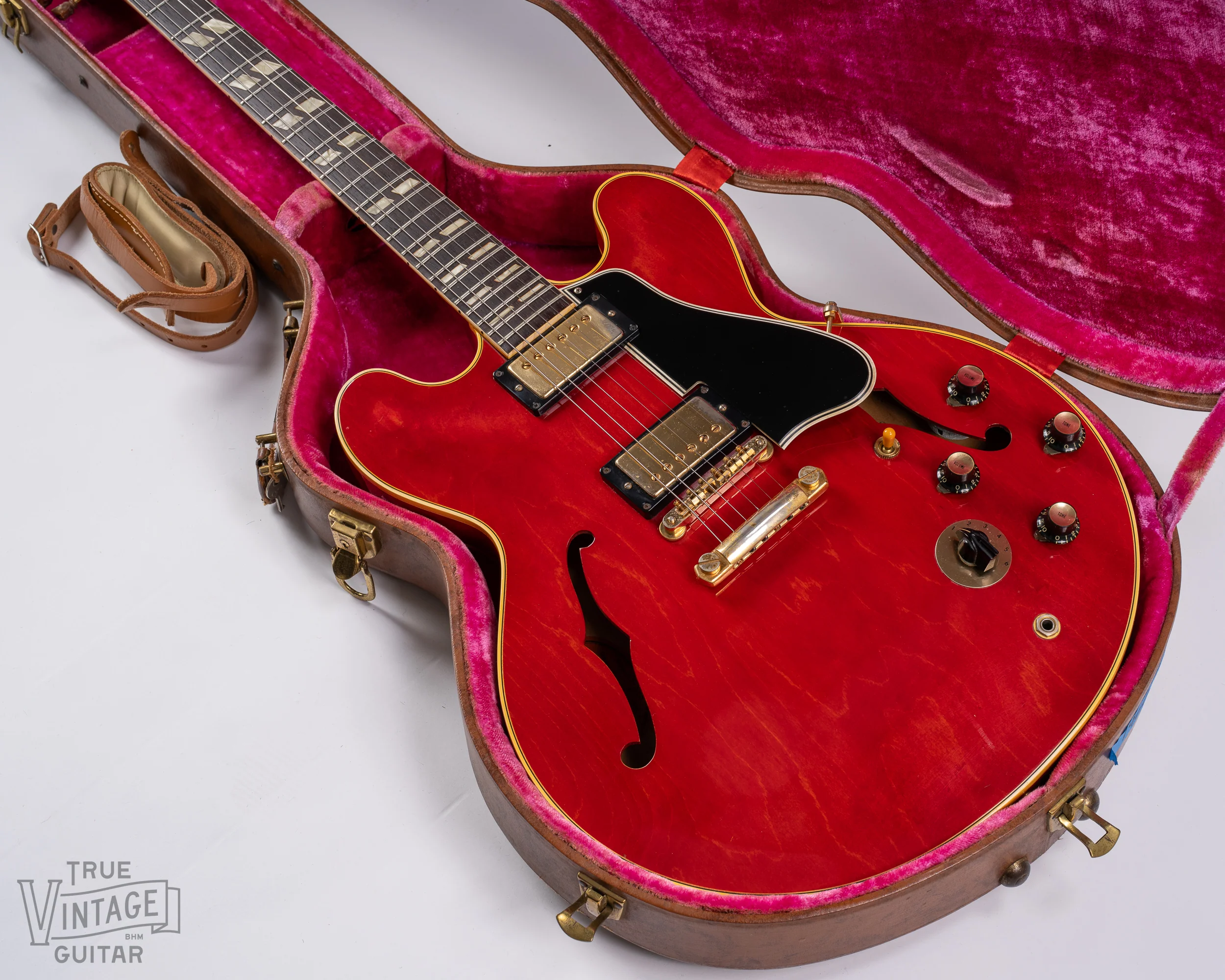 1960 Gibson ES-345TD Watermelon/Long Guard/Stop Tail - Image 6