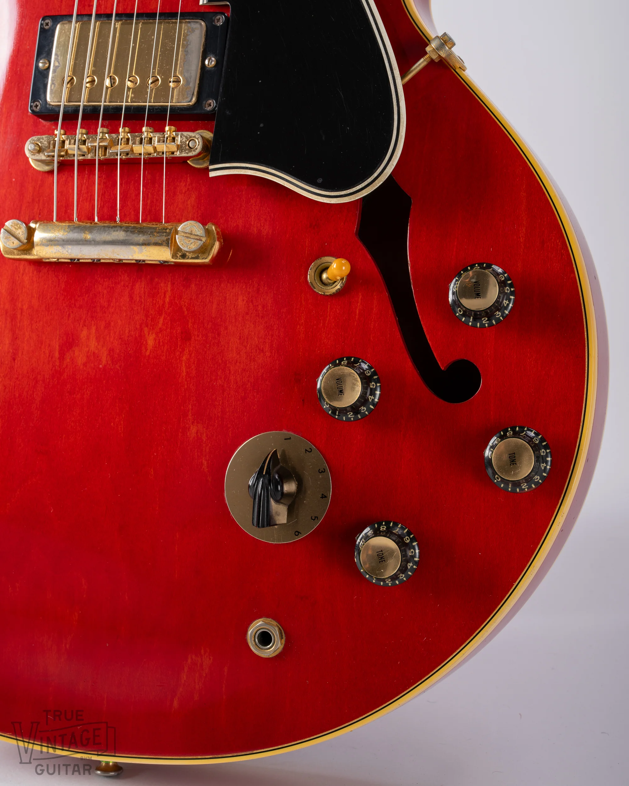 1960 Gibson ES-345TD Watermelon/Long Guard/Stop Tail - Image 7