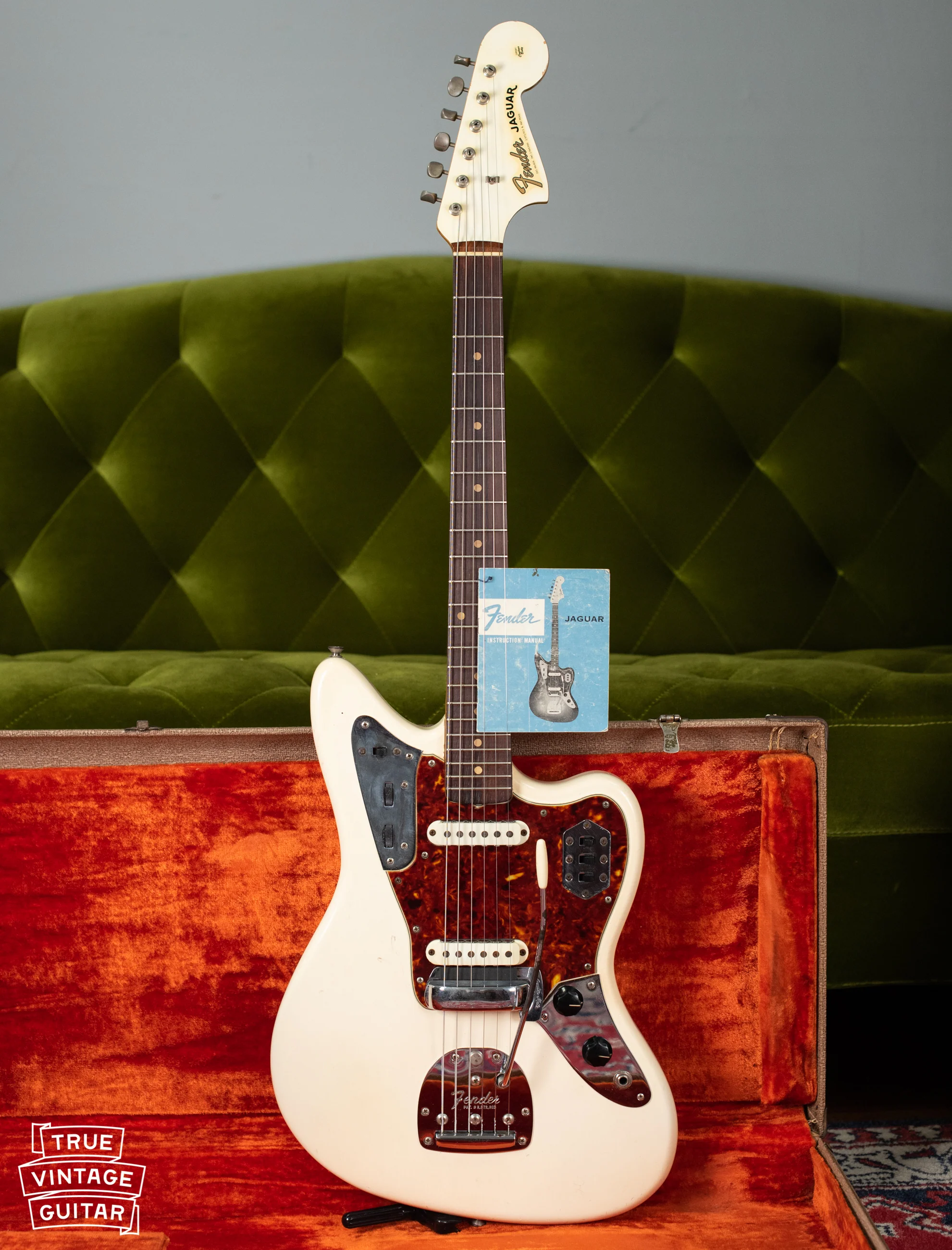 1962 Fender Jaguar Olympic White Slab - Image 2