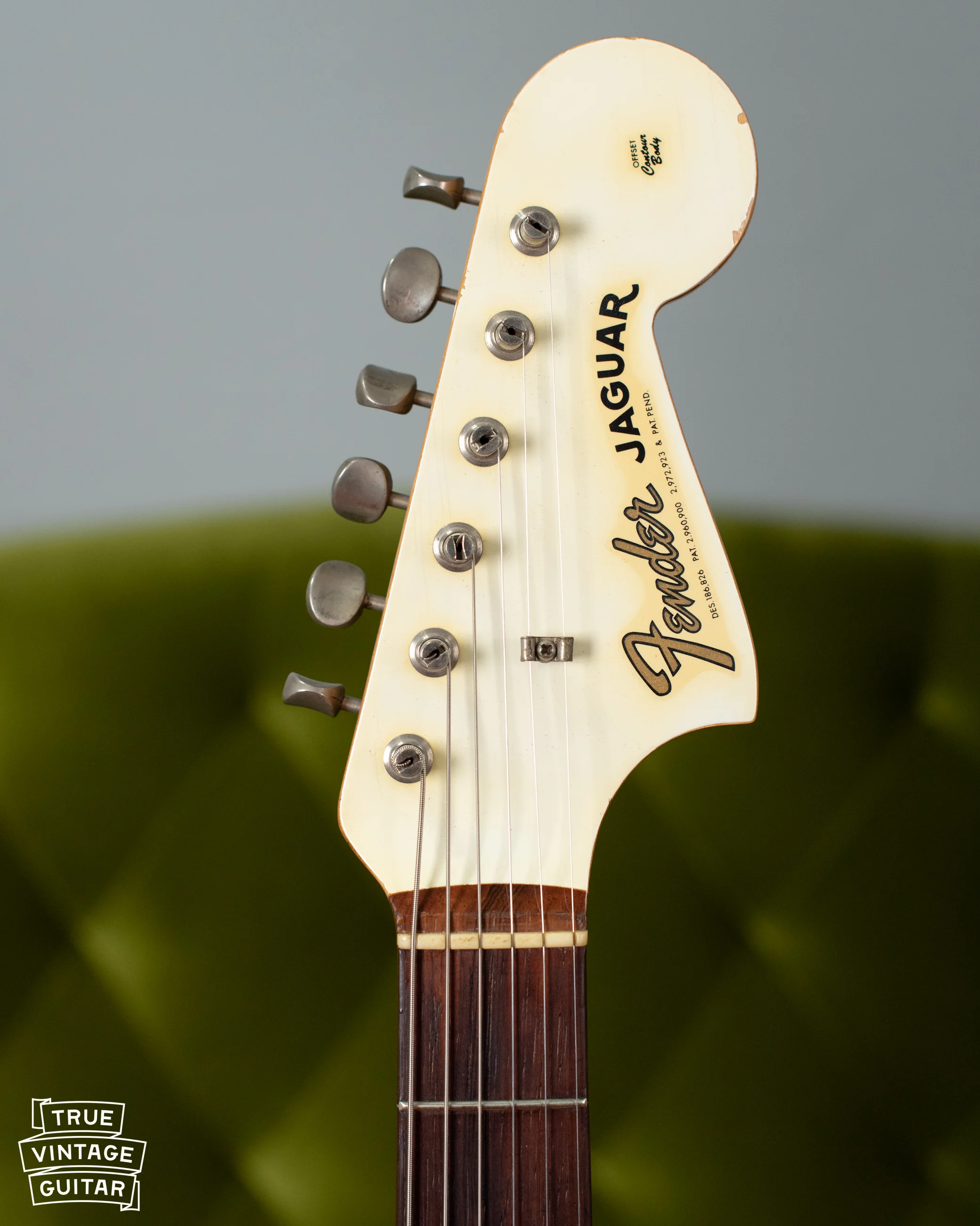 1962 Fender Jaguar Olympic White Slab - Image 3