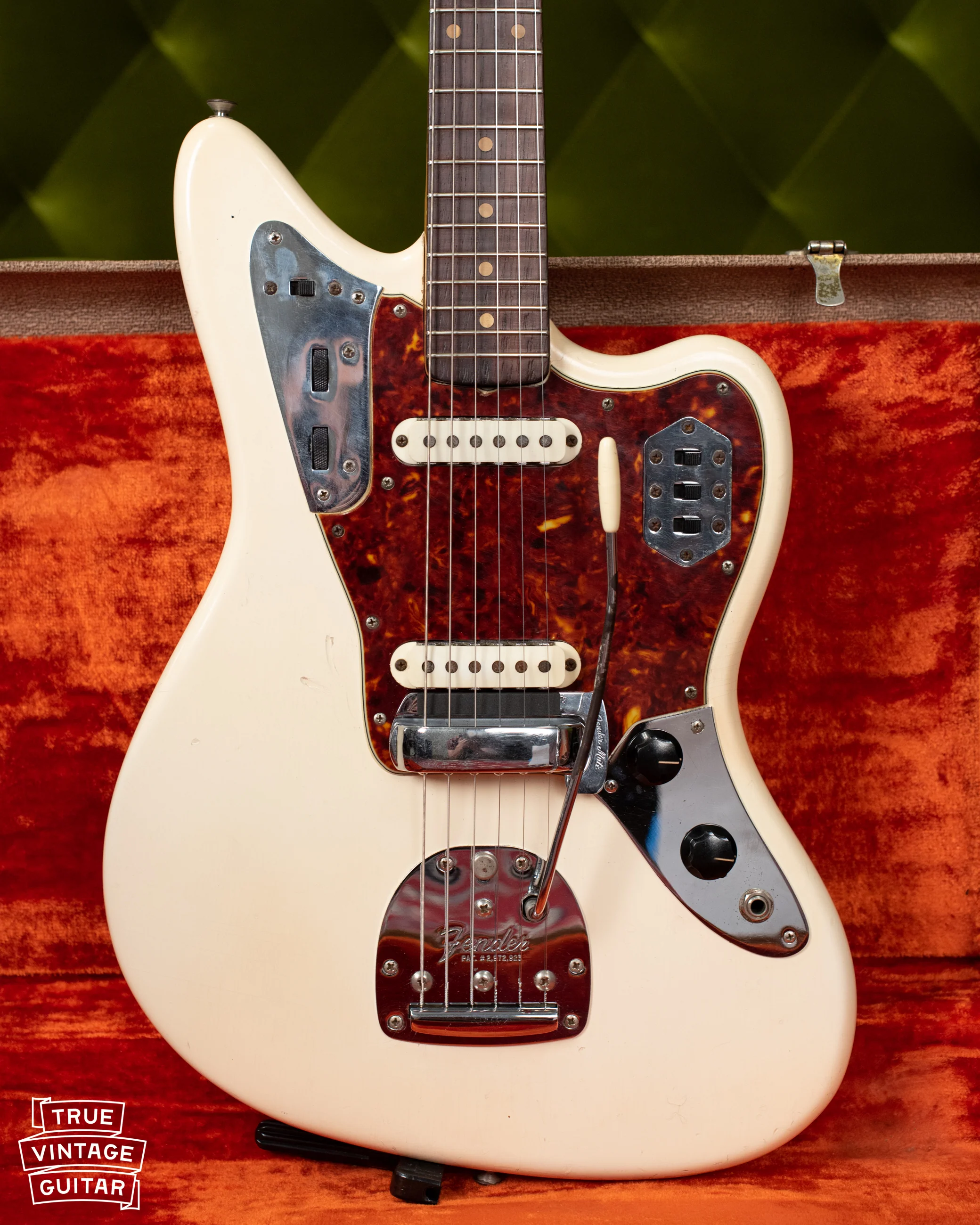 1962 Fender Jaguar Olympic White Slab - Image 4