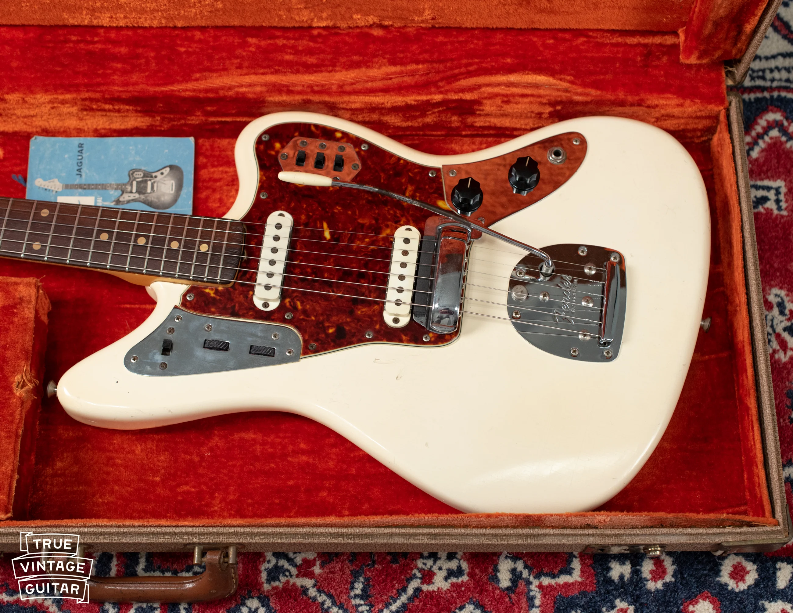1962 Fender Jaguar Olympic White Slab - Image 5