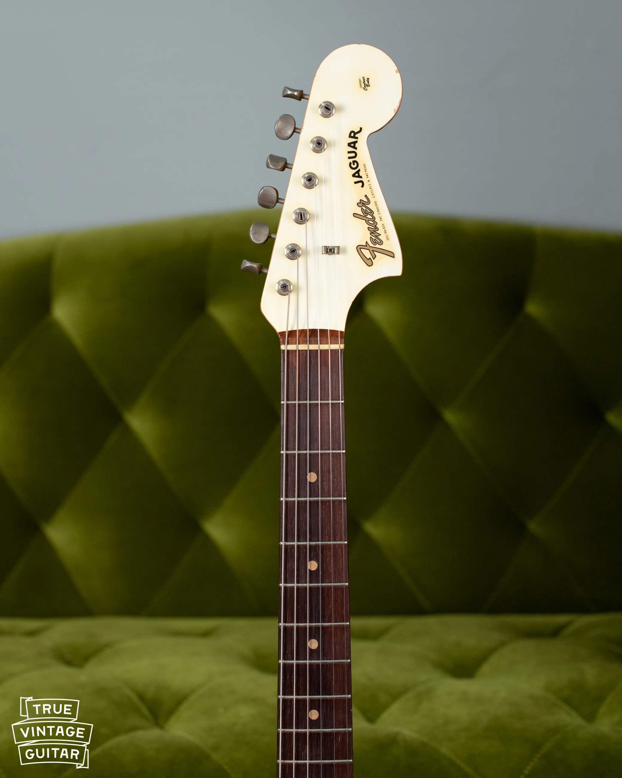 1962 Fender Jaguar Olympic White Slab - Image 6