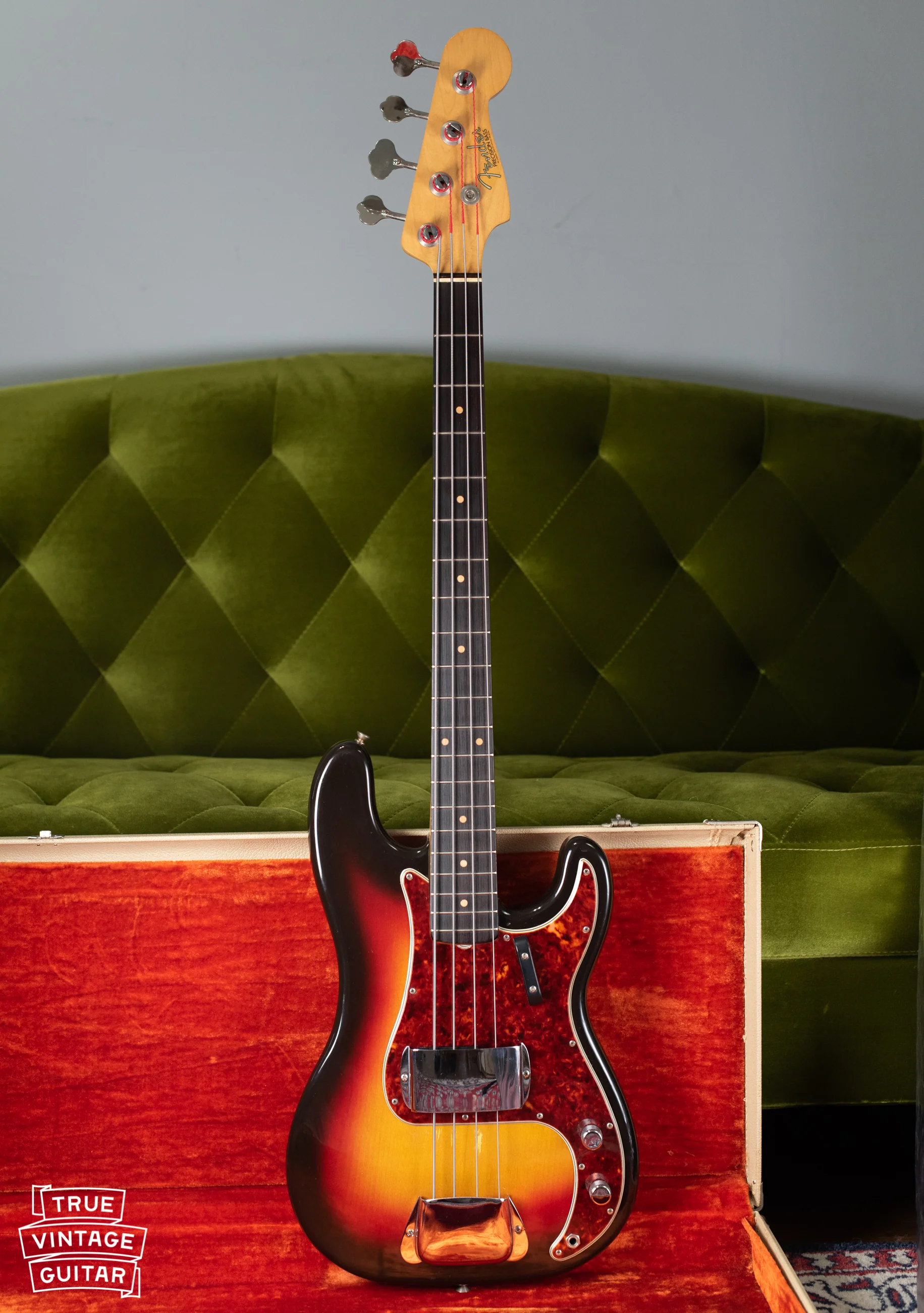 1963 Fender Precision Bass Sunburst - Image 2