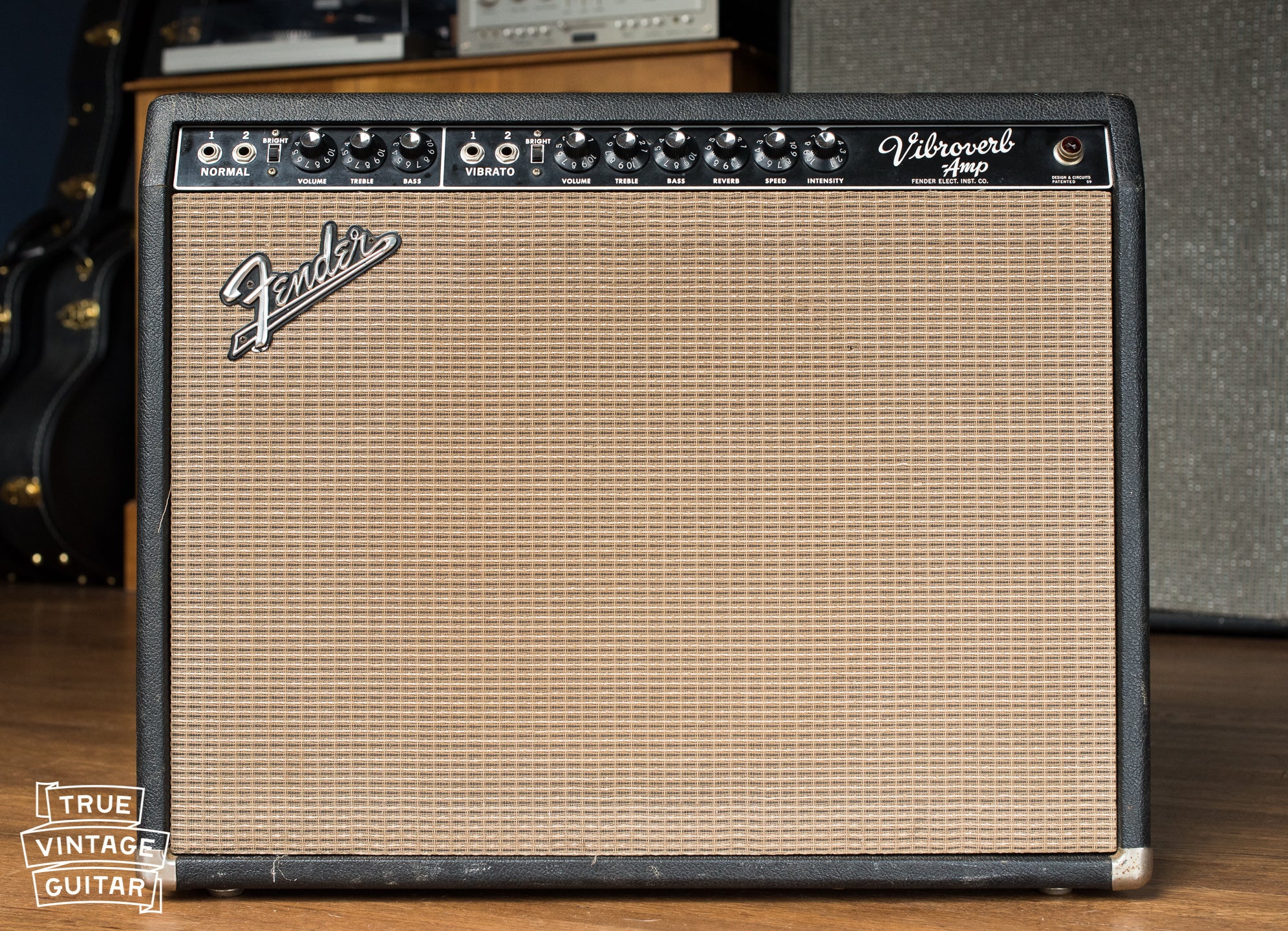 1964 Fender Vibroverb vintage guitar amplifier - Image 4