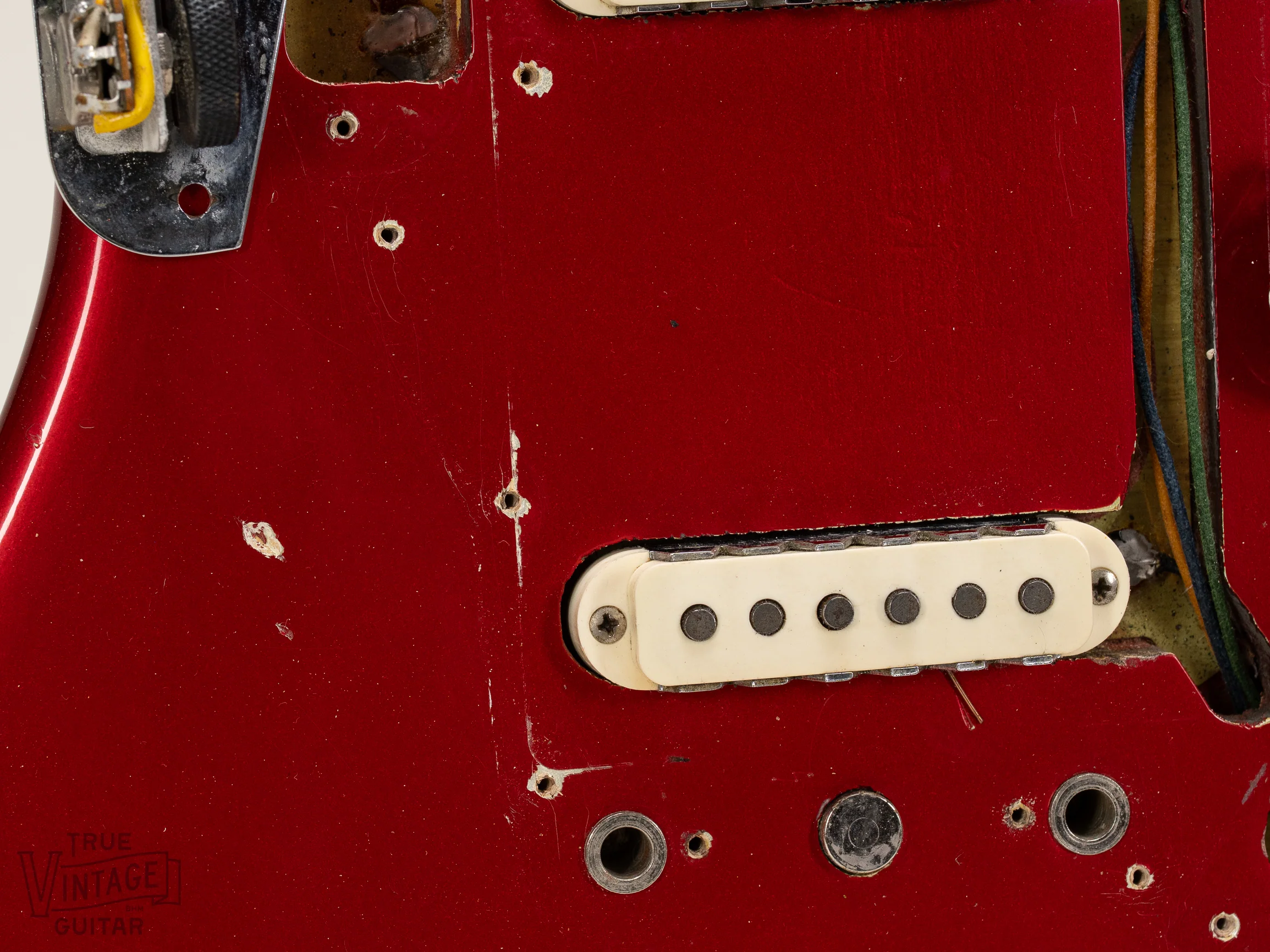 1965 Fender Jaguar Candy Apple Red Metallic - Image 15