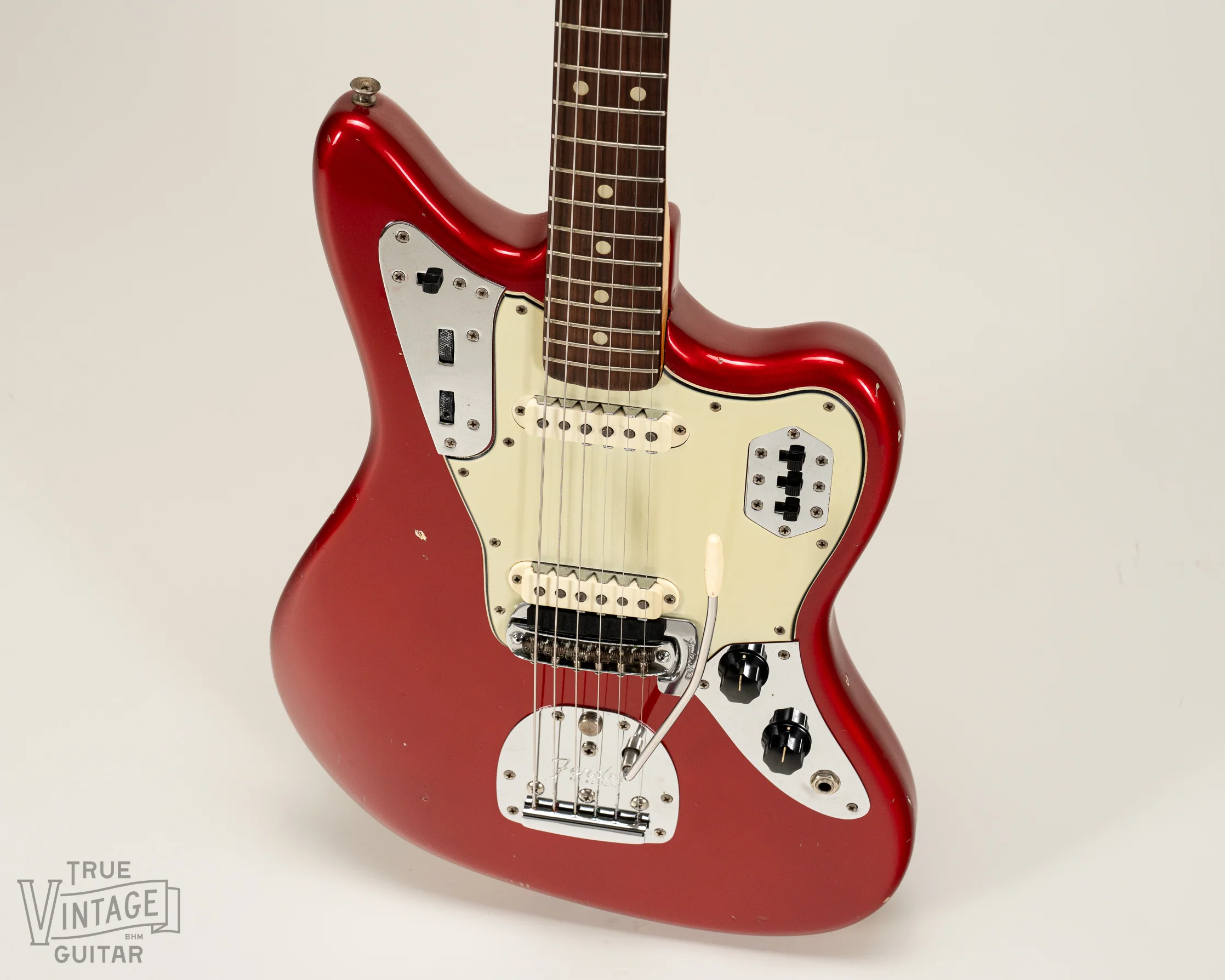 1965 Fender Jaguar Candy Apple Red Metallic - Image 3