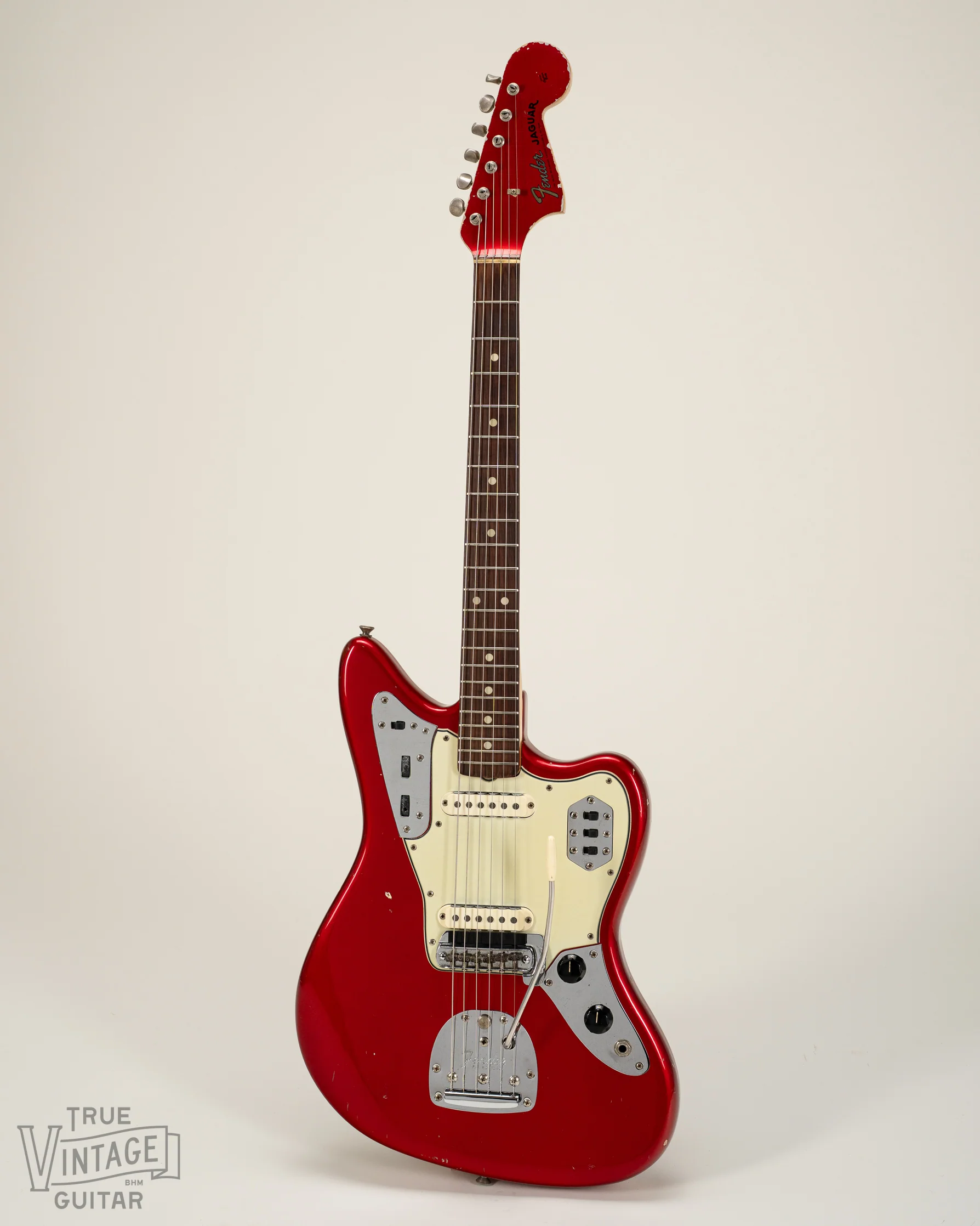 1965 Fender Jaguar Candy Apple Red Metallic - Image 4