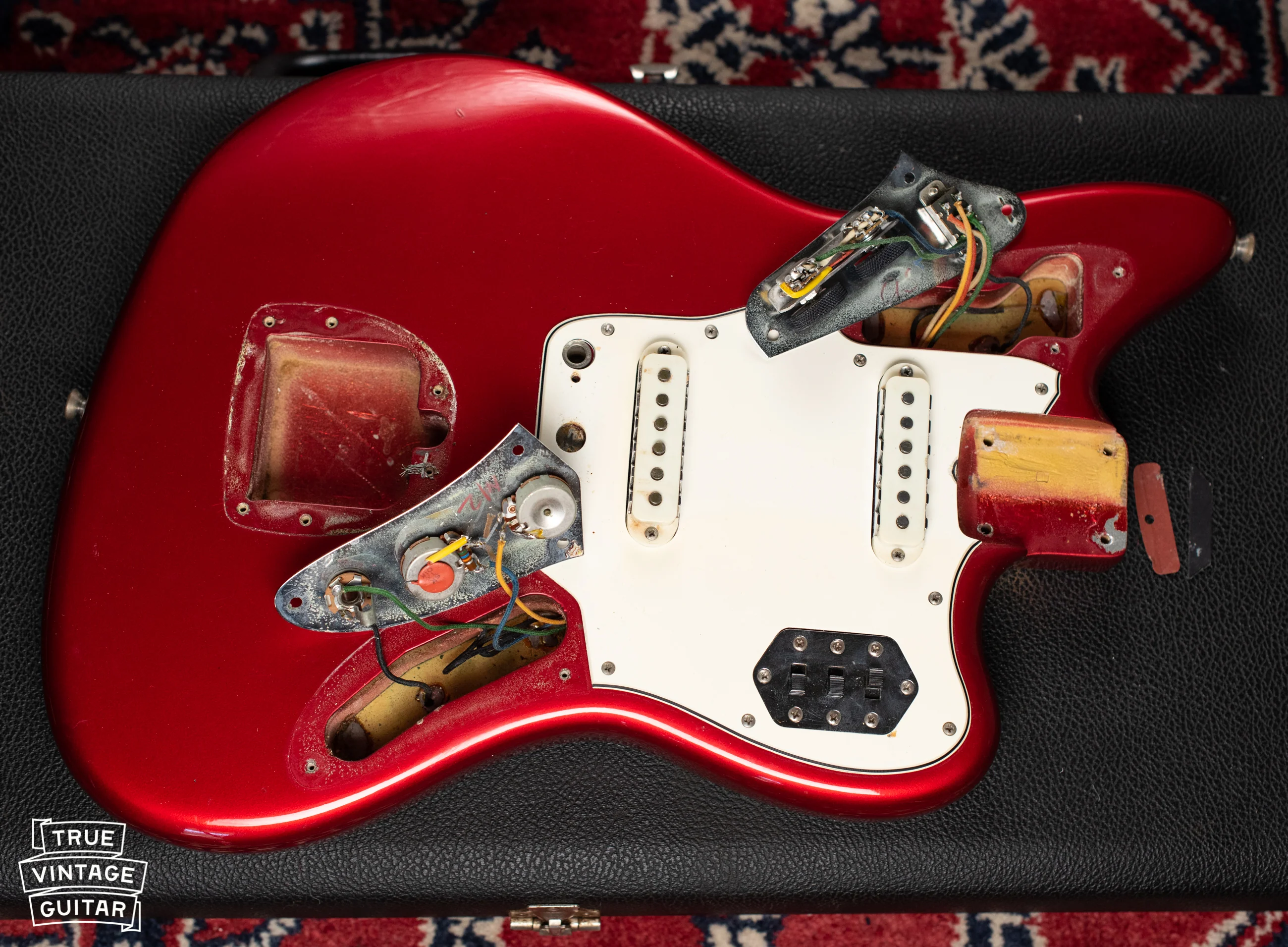 1965 Fender Jaguar Candy Apple Red Metallic - Image 15