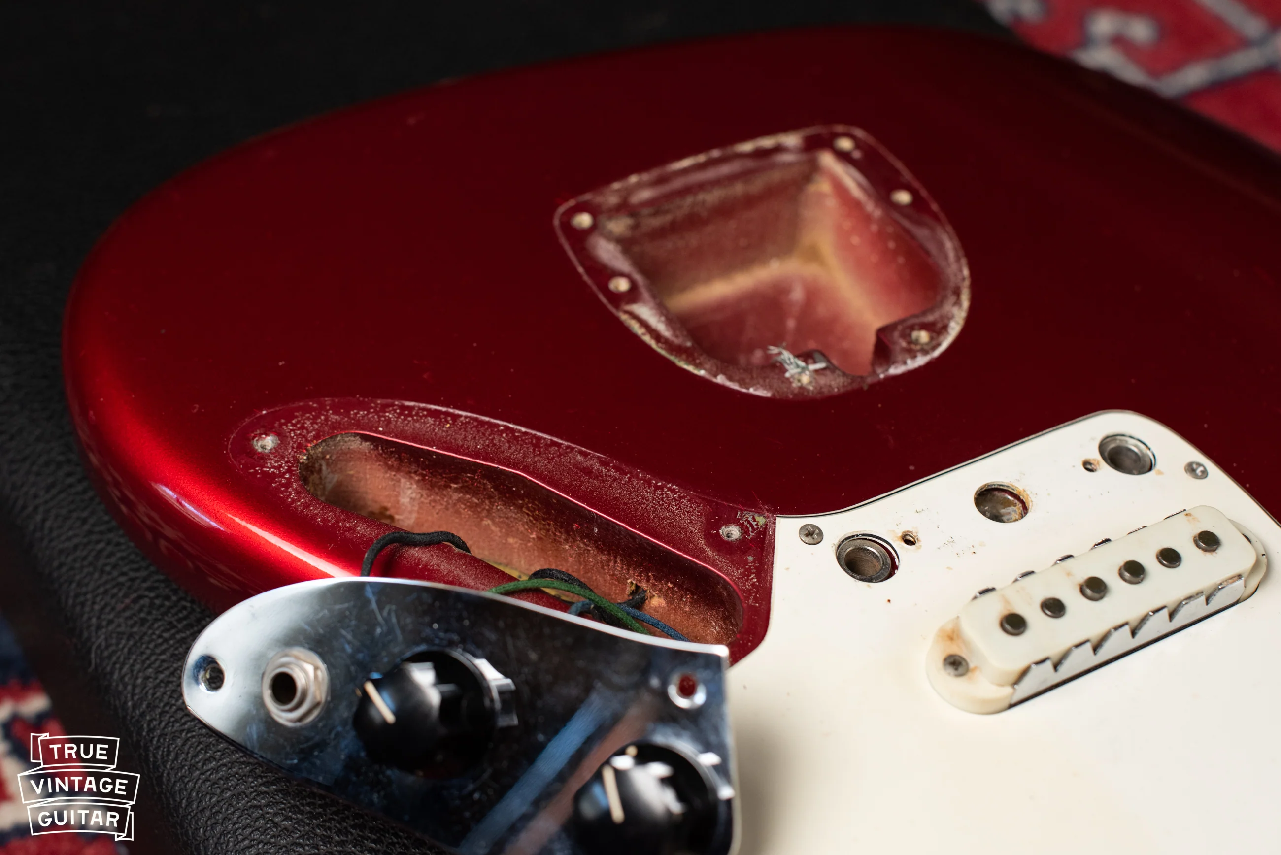 1965 Fender Jaguar Candy Apple Red Metallic - Image 18