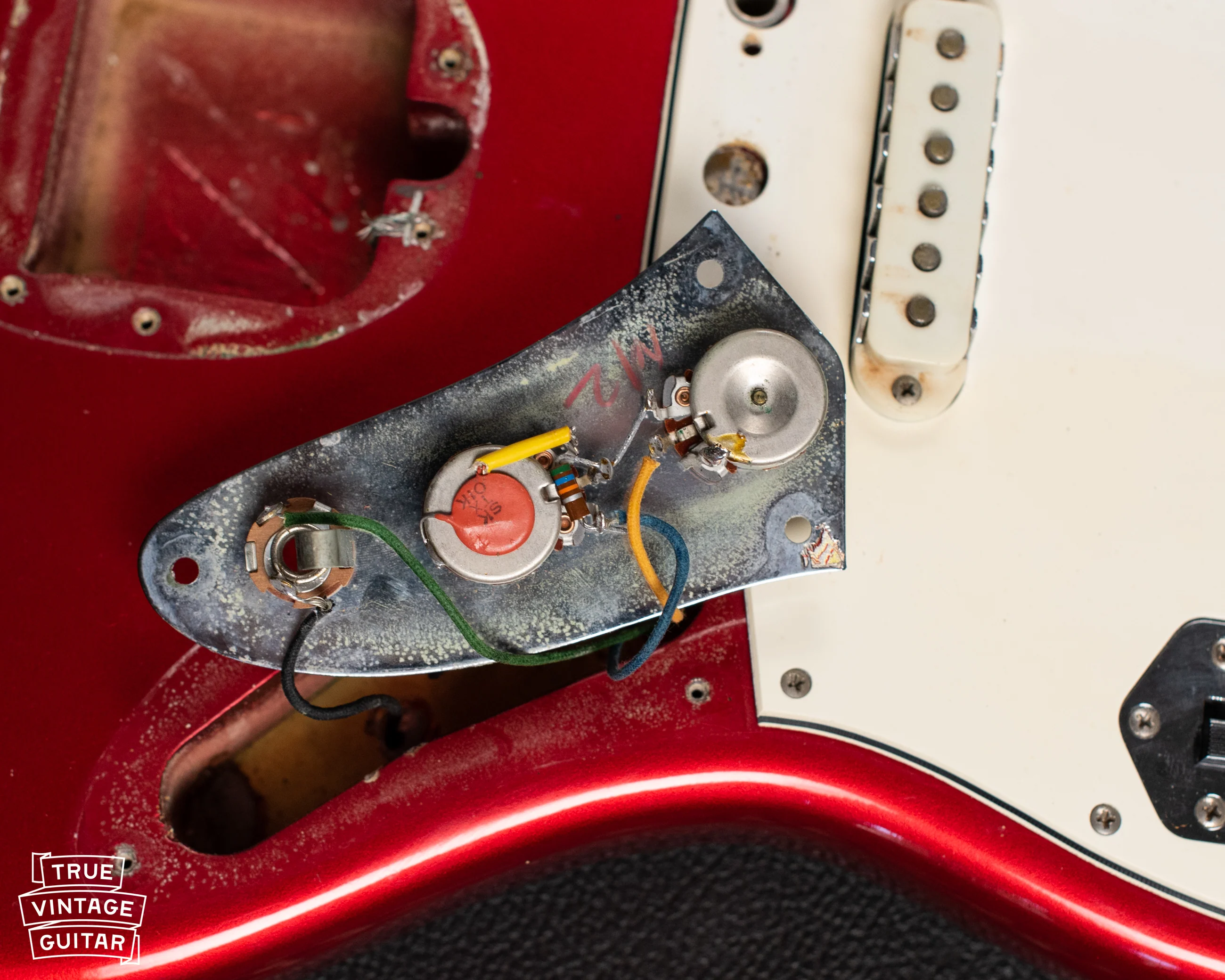 1965 Fender Jaguar Candy Apple Red Metallic - Image 21