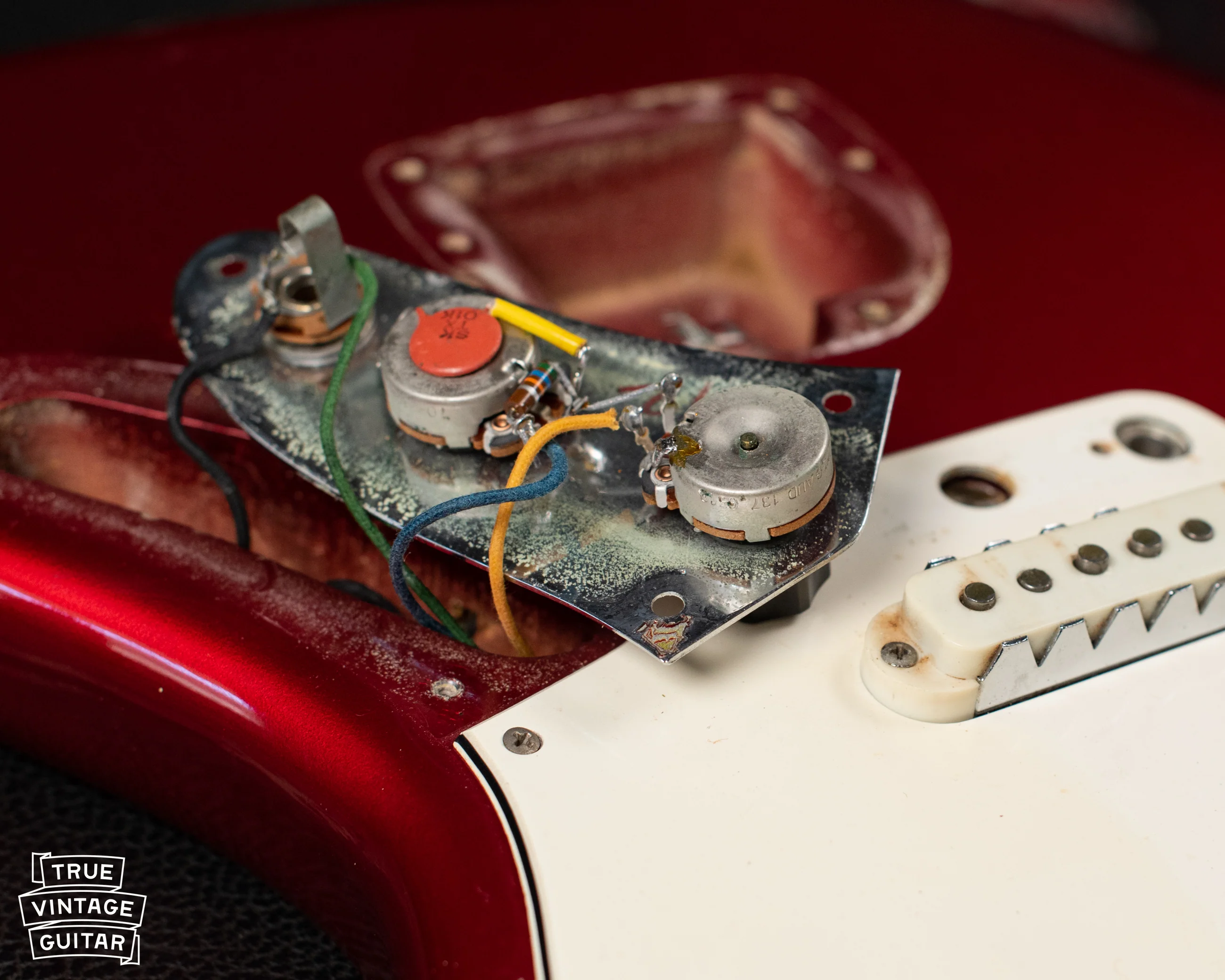 1965 Fender Jaguar Candy Apple Red Metallic - Image 22