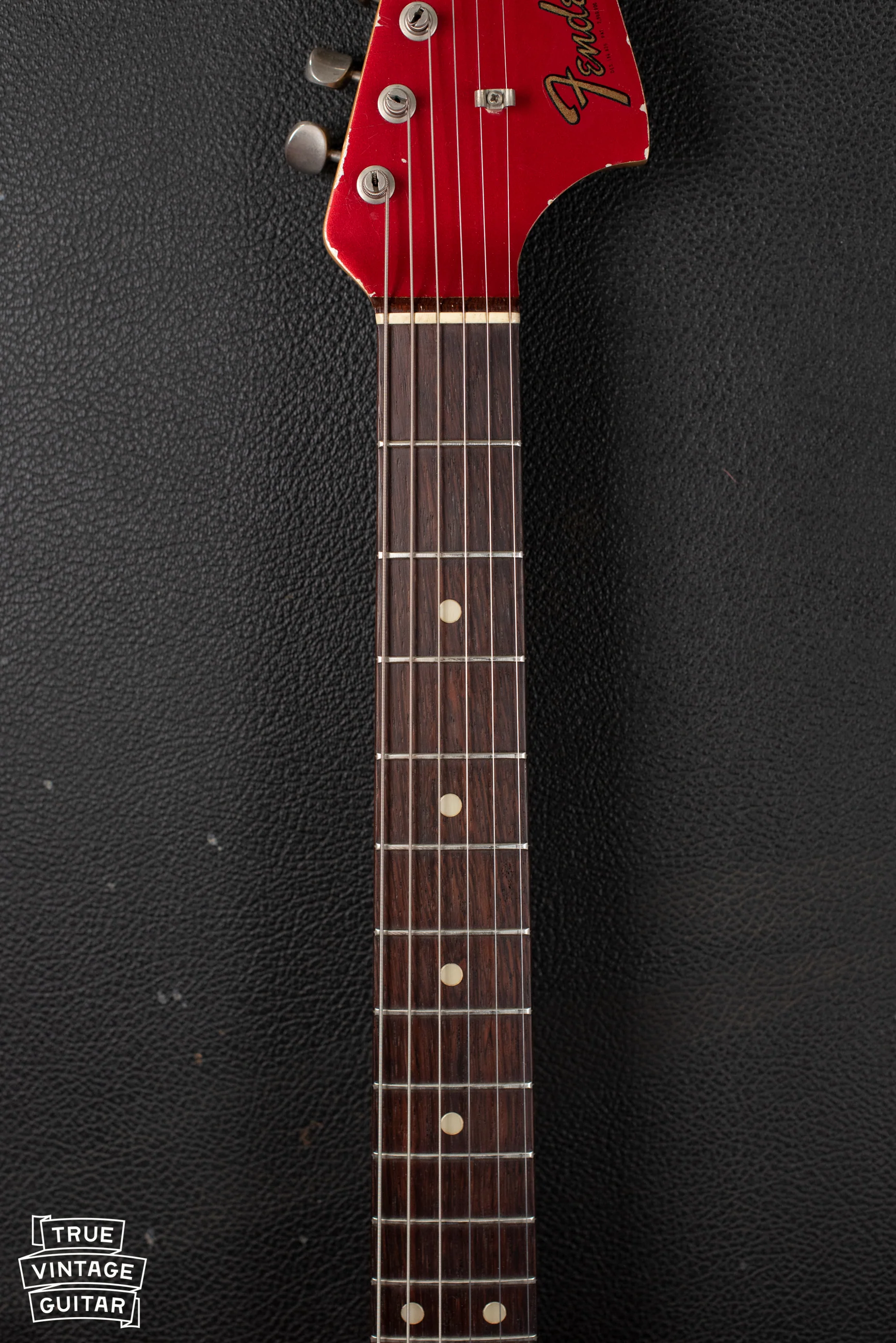 1965 Fender Jaguar Candy Apple Red Metallic - Image 24