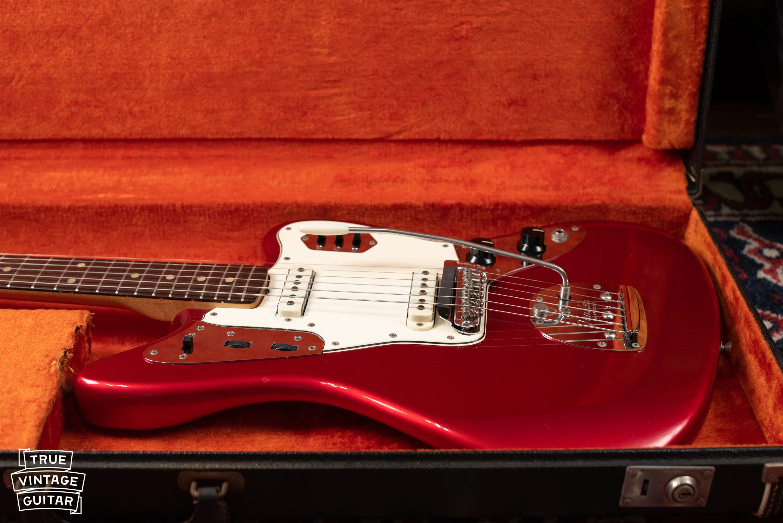 1965 Fender Jaguar Candy Apple Red Metallic - Image 27