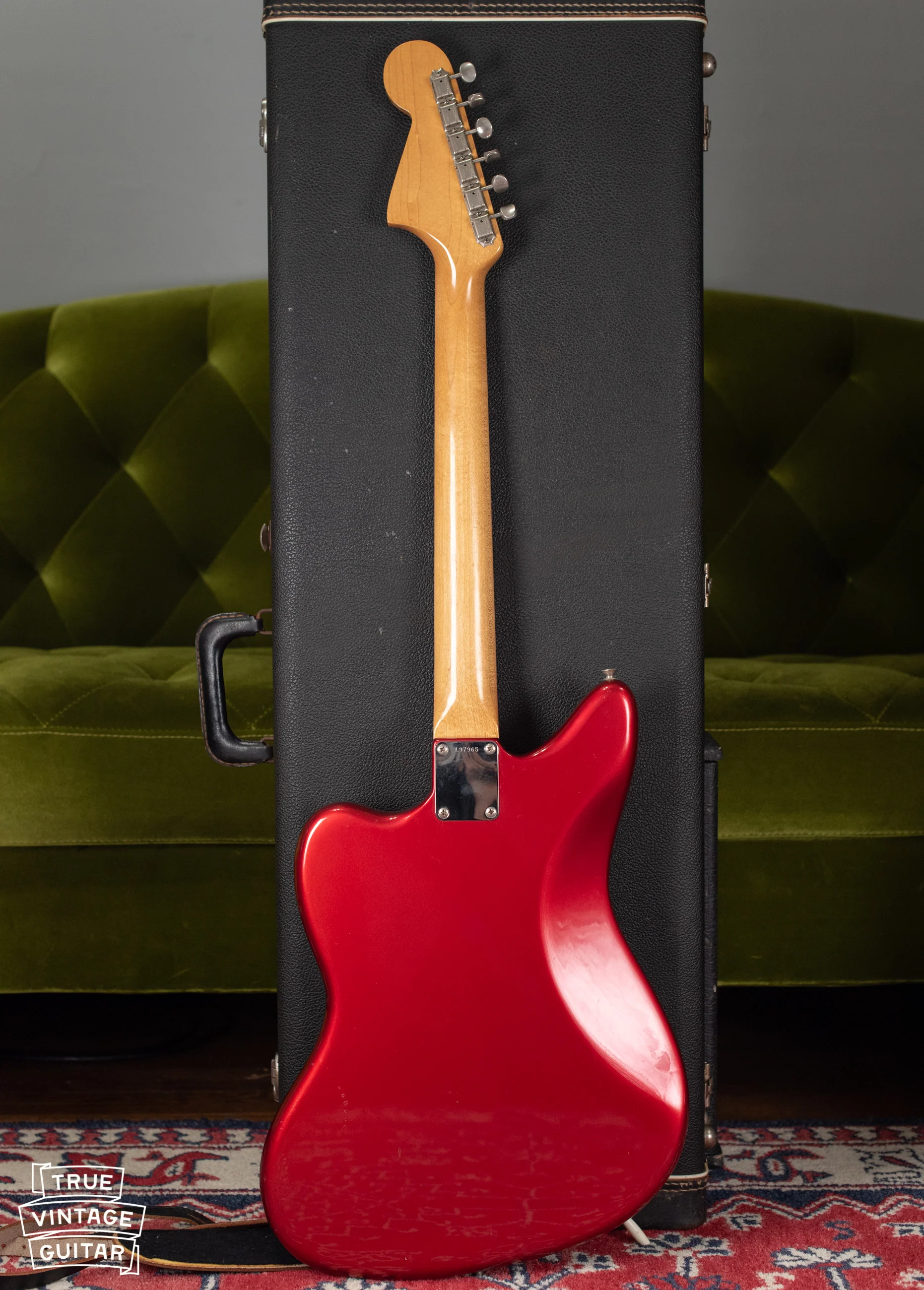 1965 Fender Jaguar Candy Apple Red Metallic - Image 3