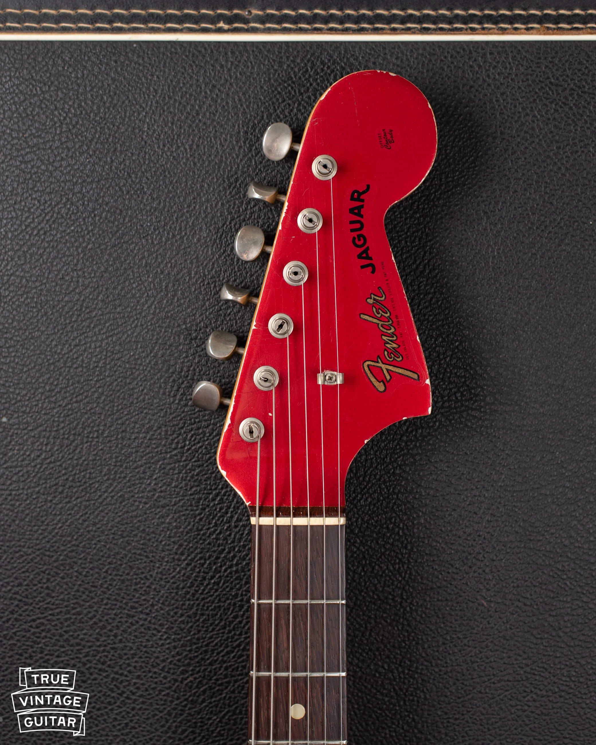 1965 Fender Jaguar Candy Apple Red Metallic - Image 4