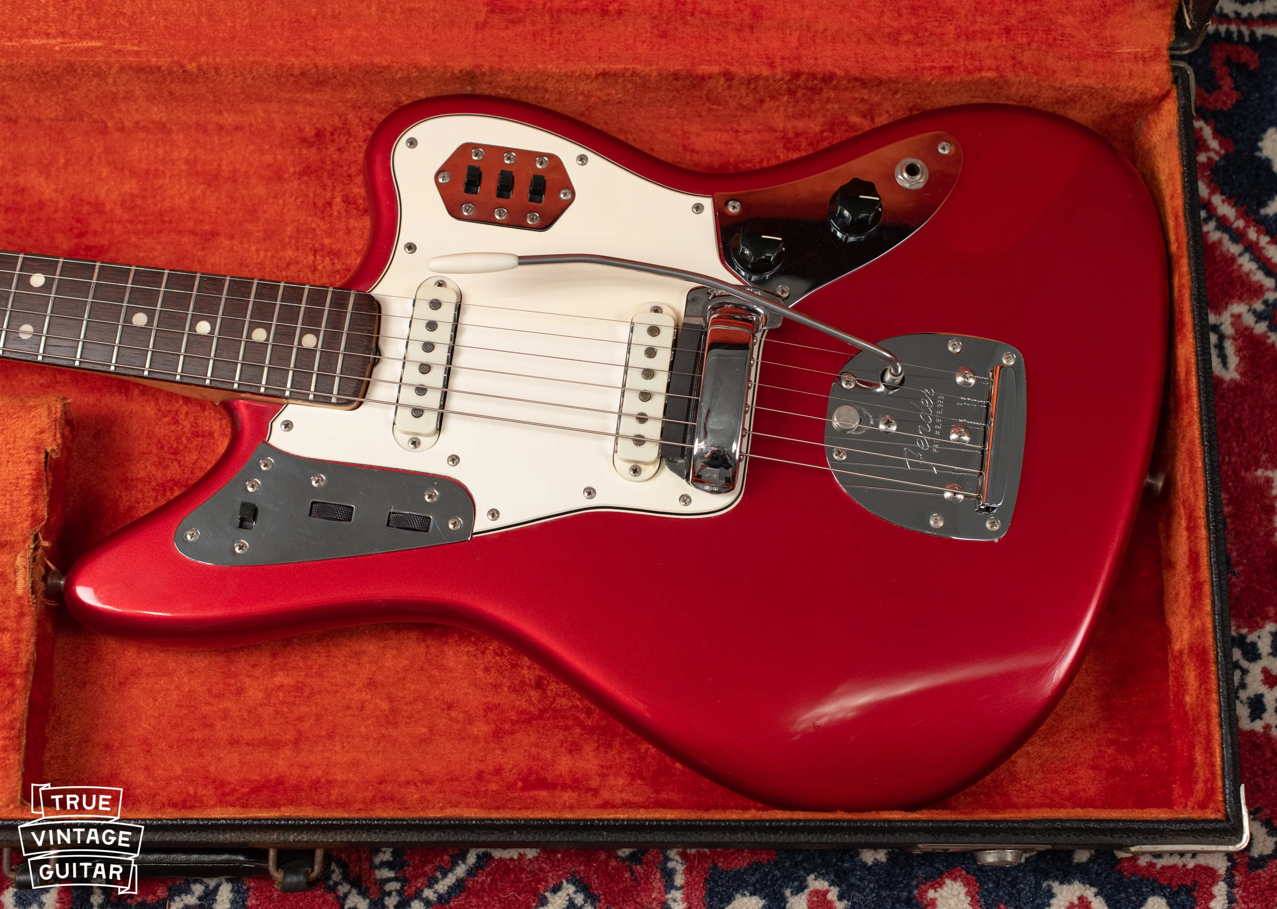 1965 Fender Jaguar Candy Apple Red Metallic - Image 8