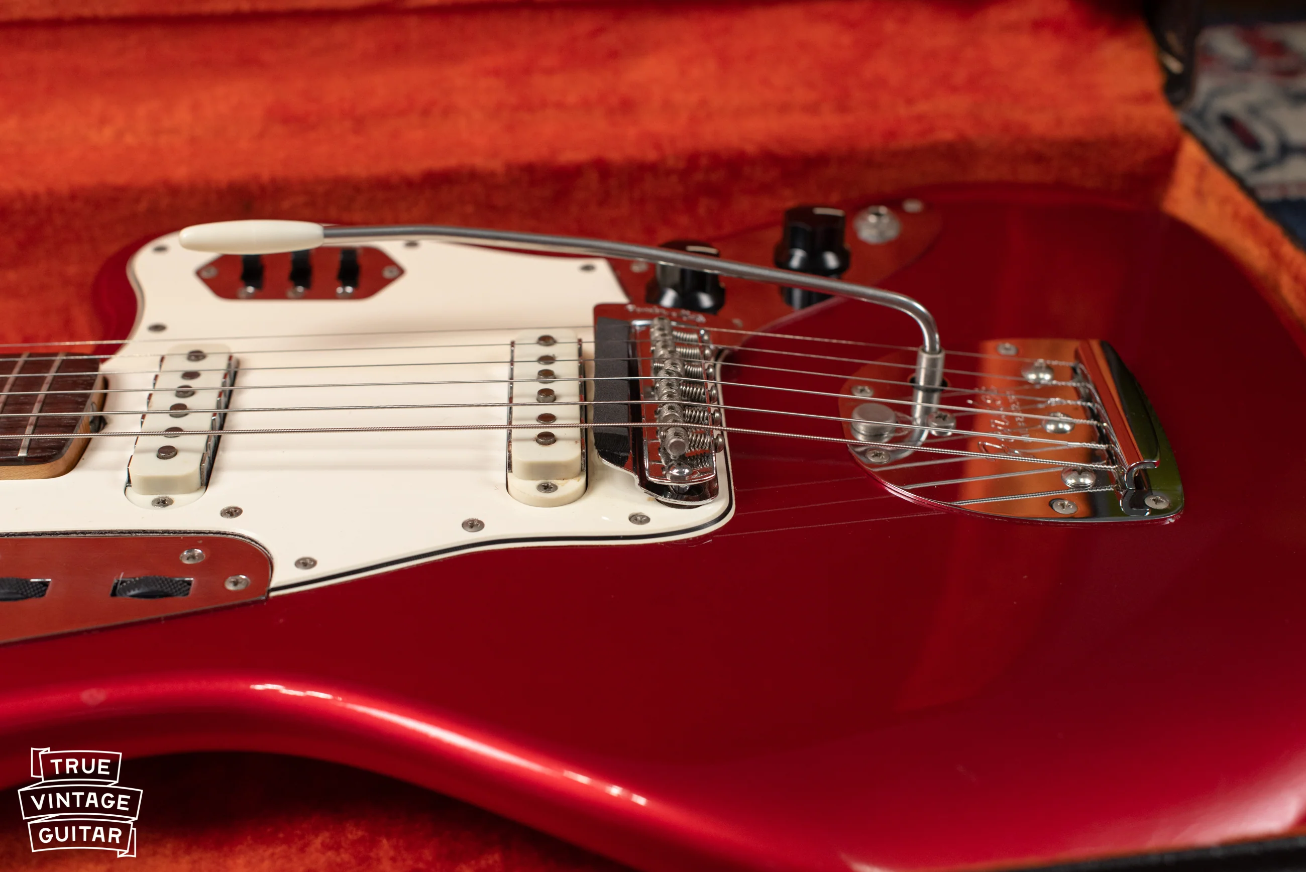 1965 Fender Jaguar Candy Apple Red Metallic - Image 9