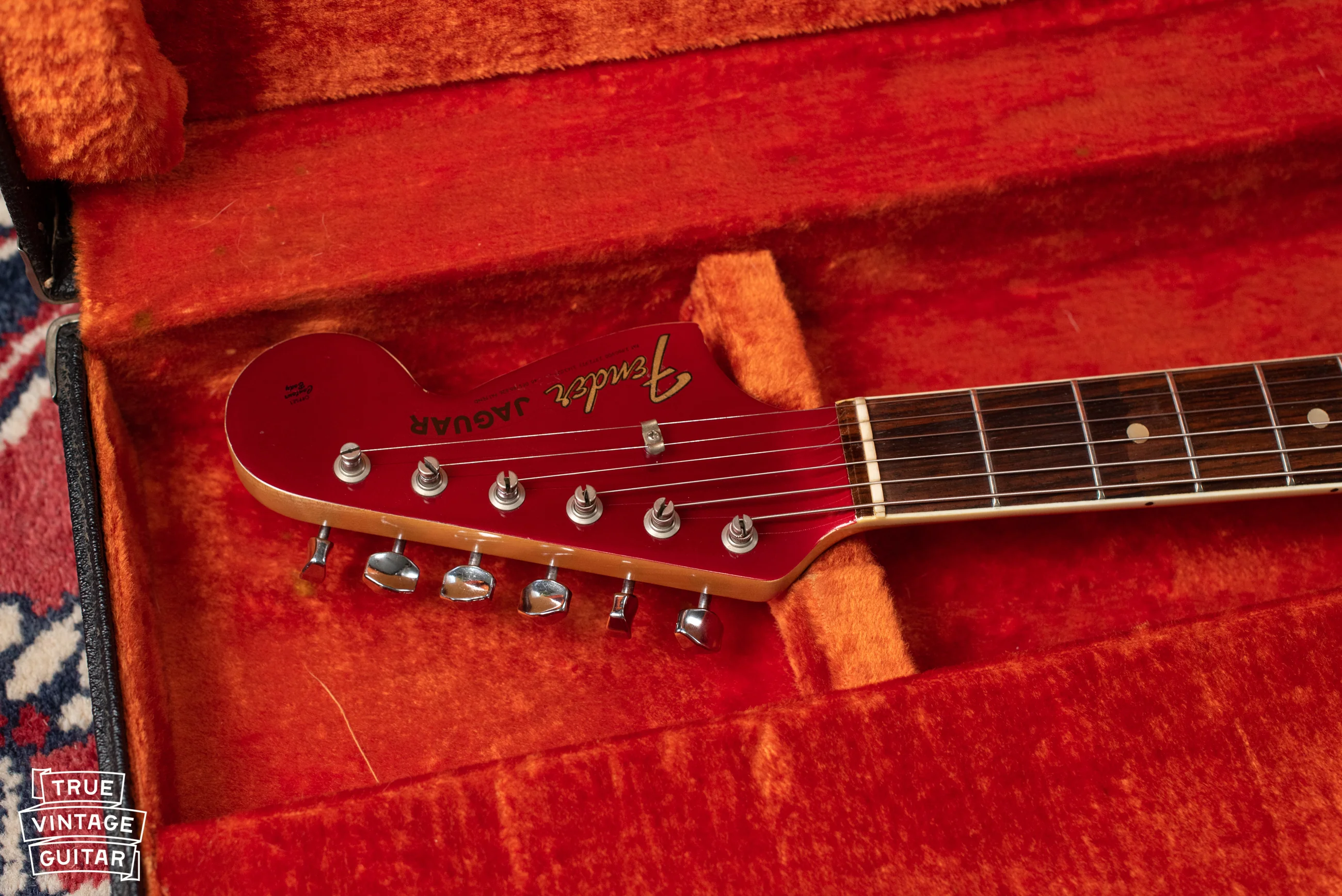 1966 Fender Jaguar Candy Apple Red - Image 13