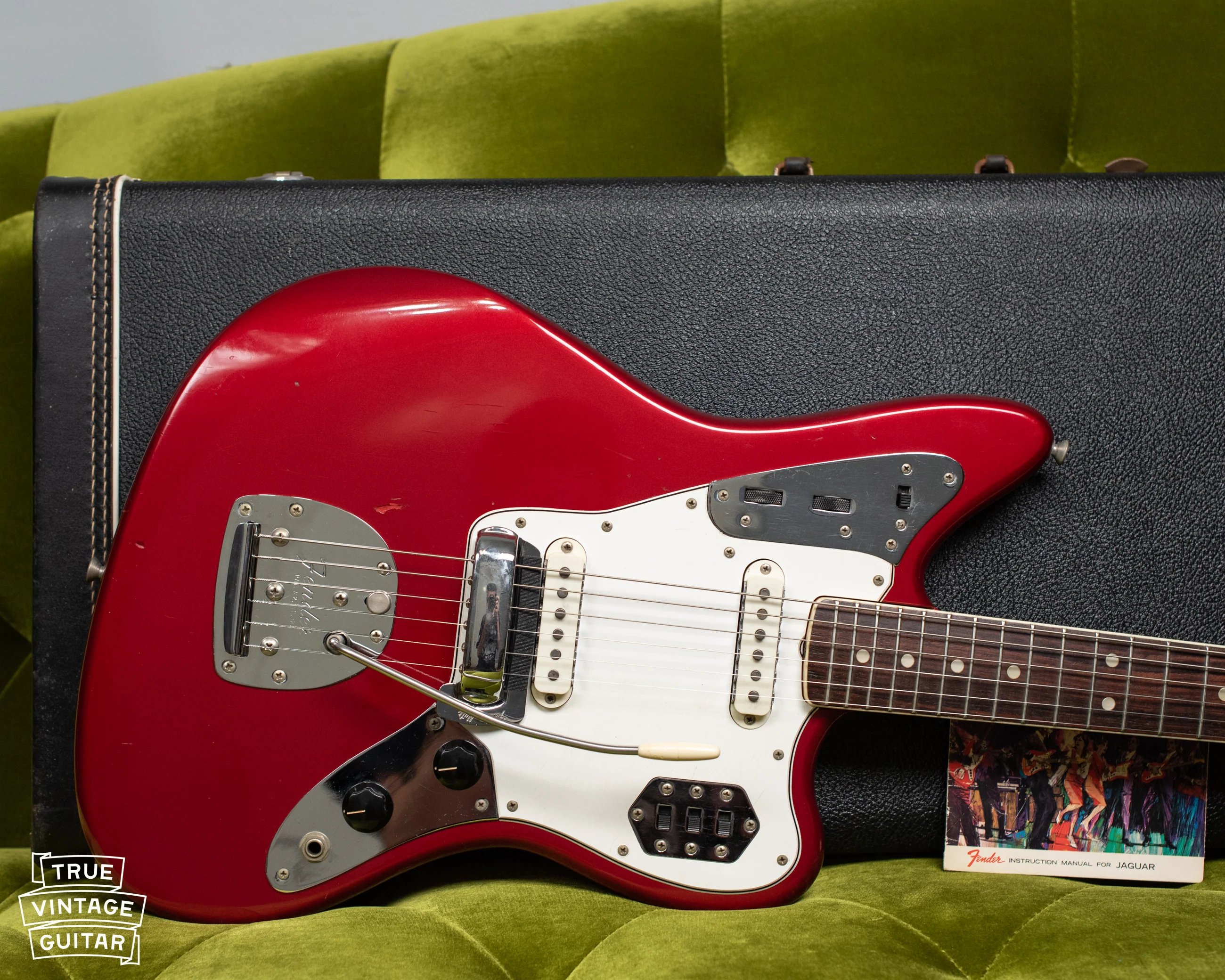1966 Fender Jaguar Candy Apple Red - Image 15