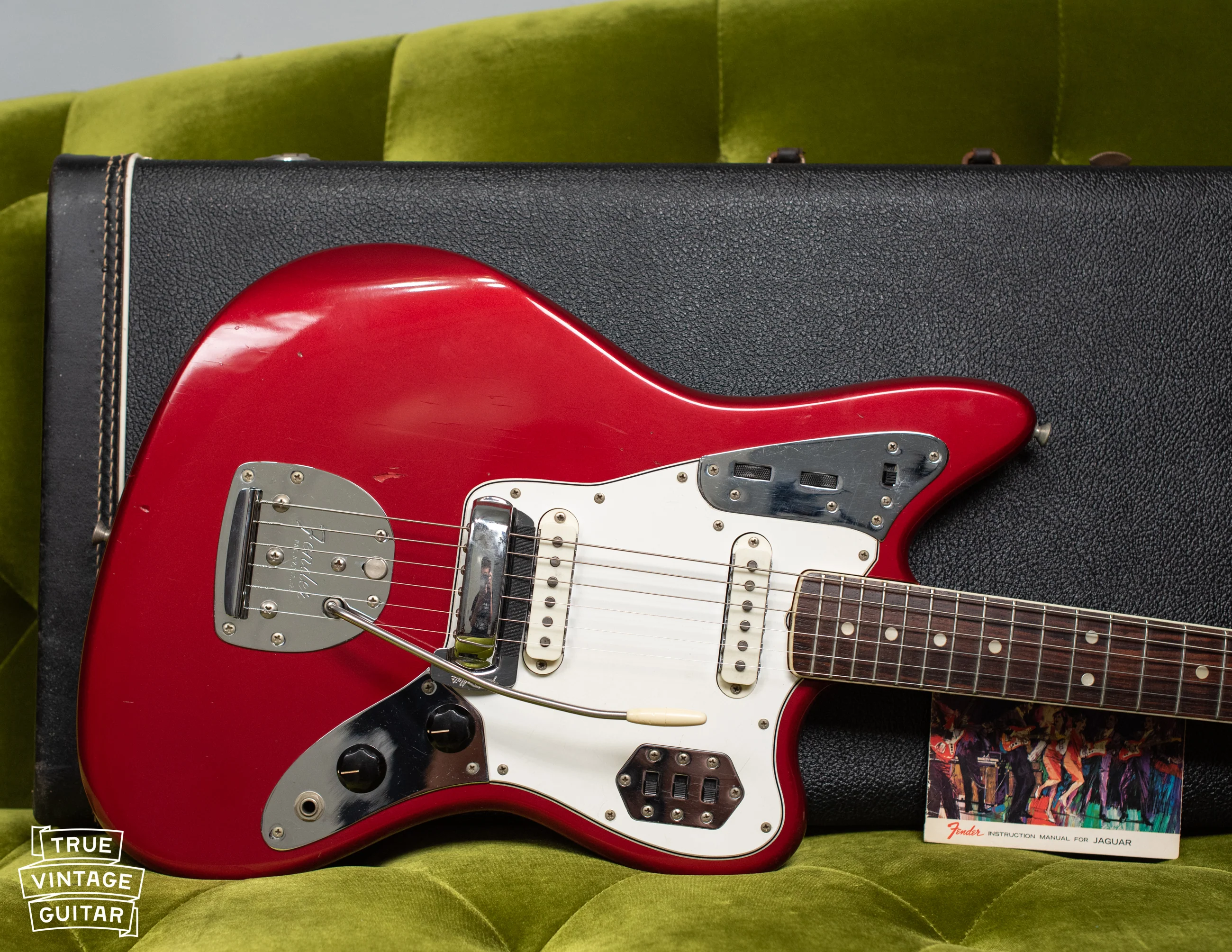 1966 Fender Jaguar Candy Apple Red - Image 16