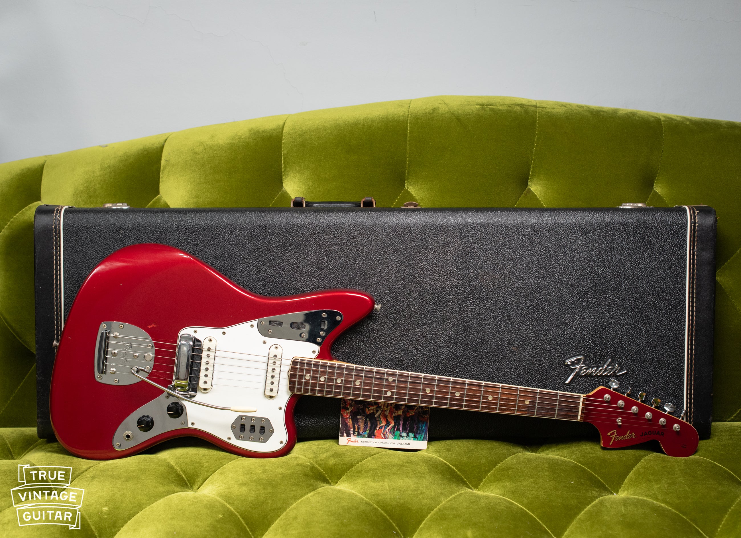 1966 Fender Jaguar Candy Apple Red - Image 3
