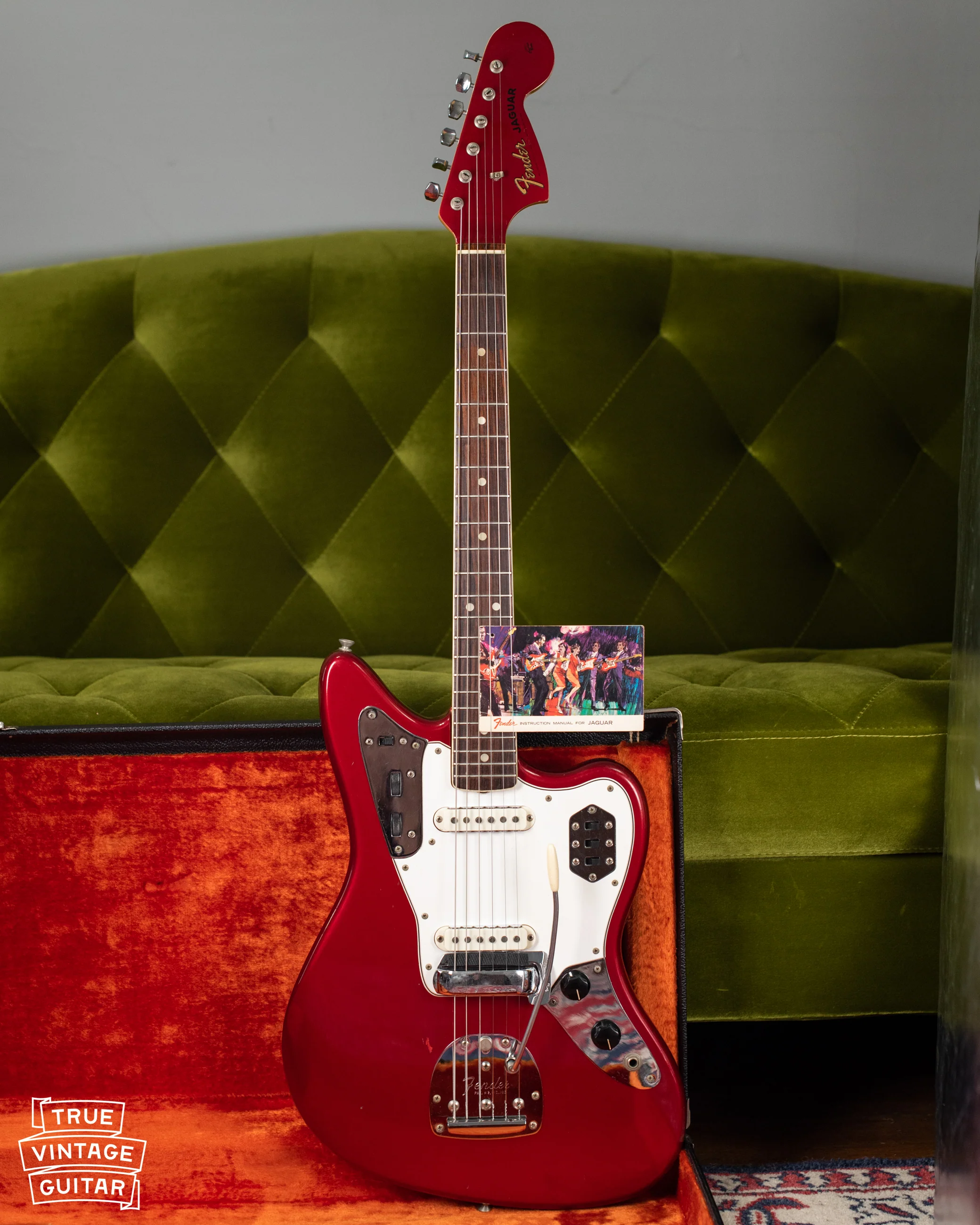 1966 Fender Jaguar Candy Apple Red - Image 4