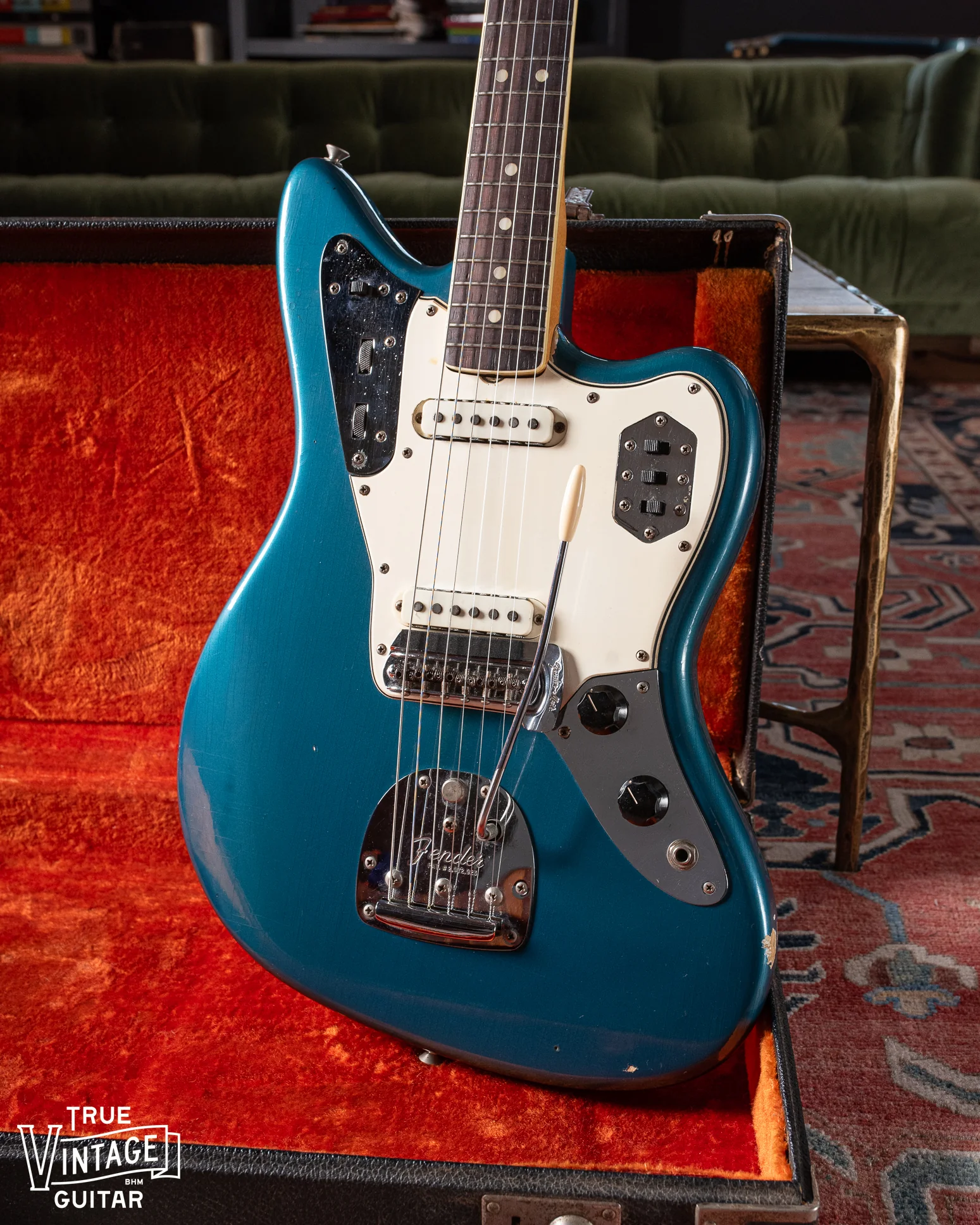 1966 Fender Jaguar Lake Placid Blue Slab Board