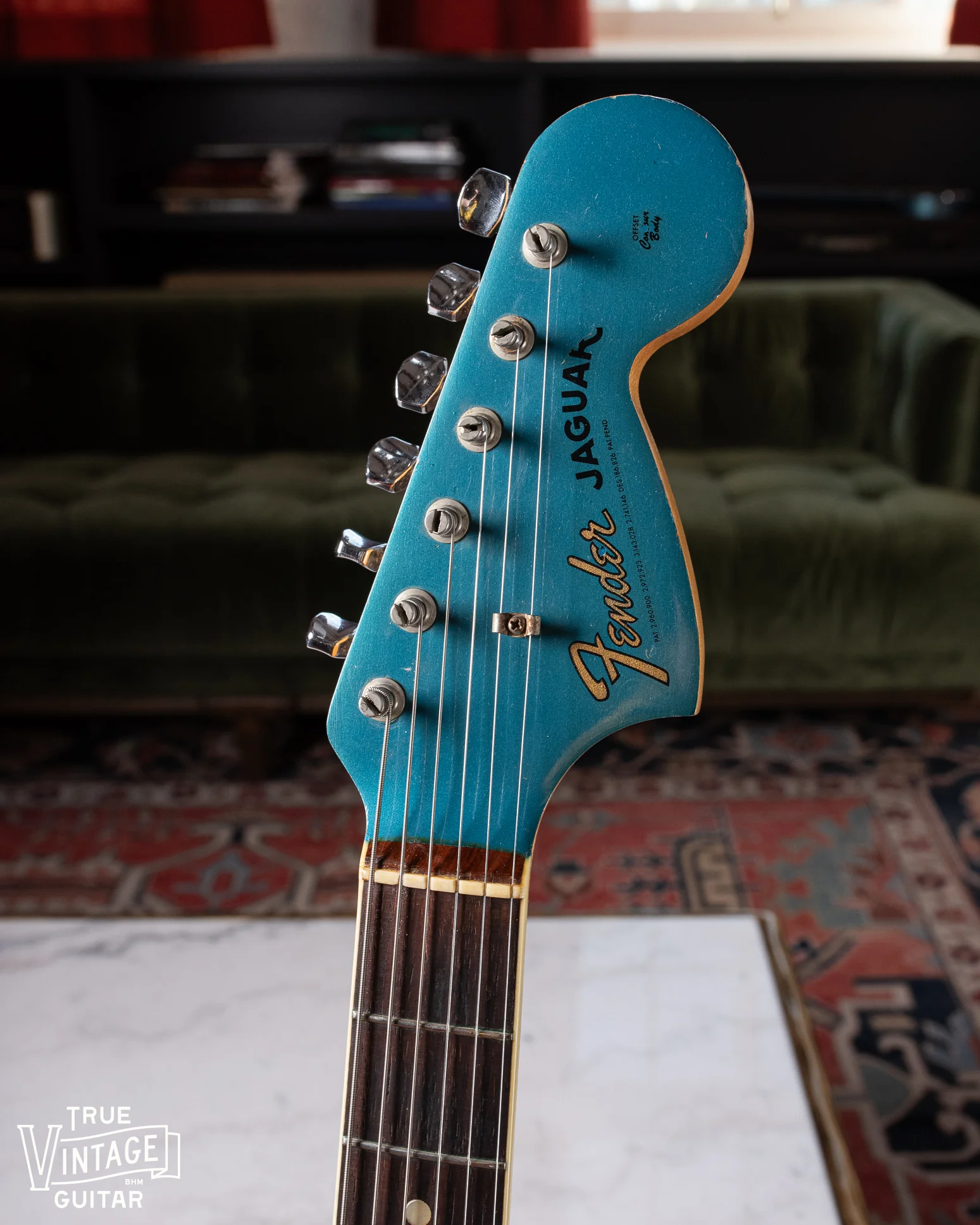 1966 Fender Jaguar Lake Placid Blue Slab Board - Image 5