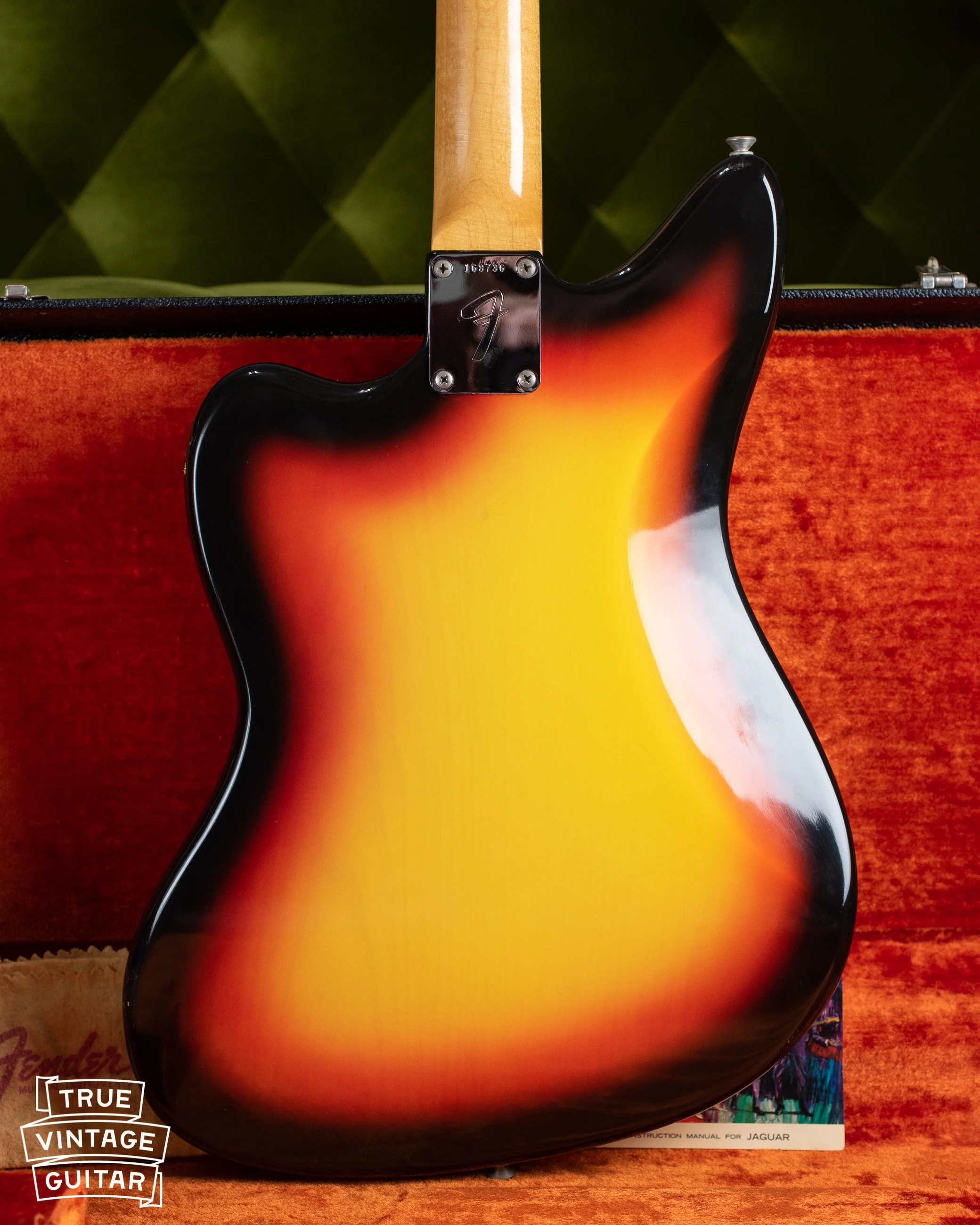 1966 Fender Jaguar Sunburst with hangtag and polish cloth - Image 15