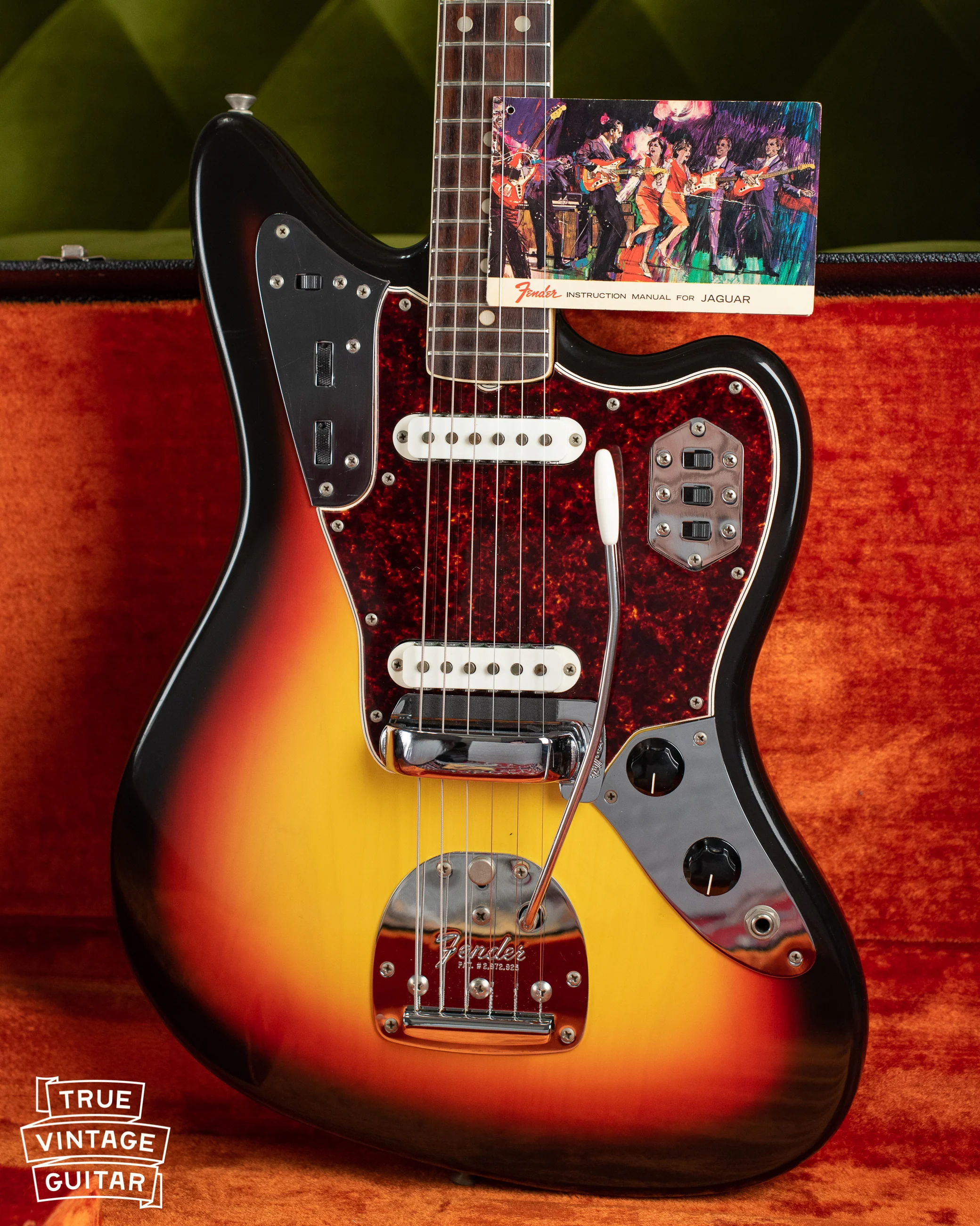 1966 Fender Jaguar Sunburst with hangtag and polish cloth - Image 2
