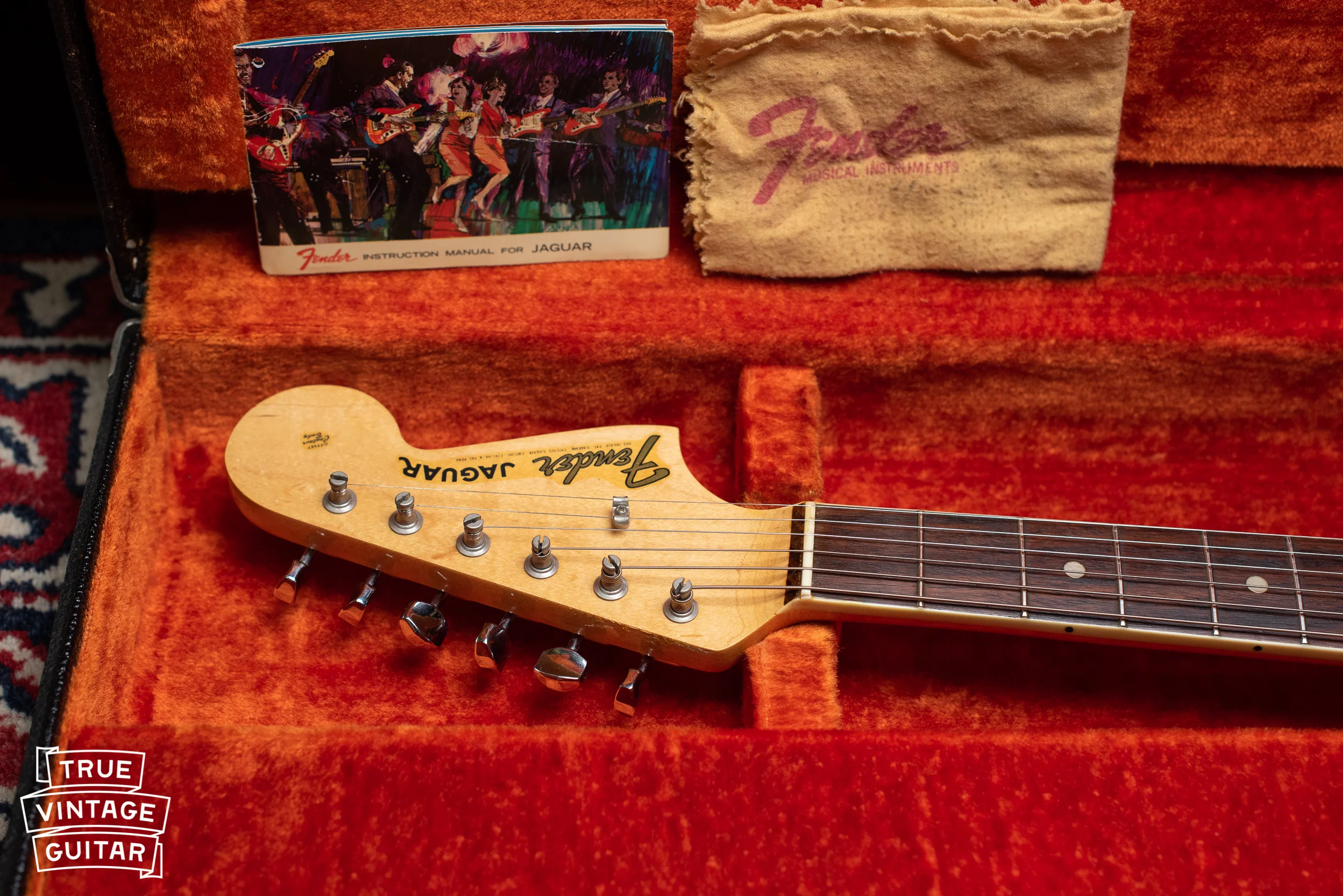 1966 Fender Jaguar Sunburst with hangtag and polish cloth - Image 20