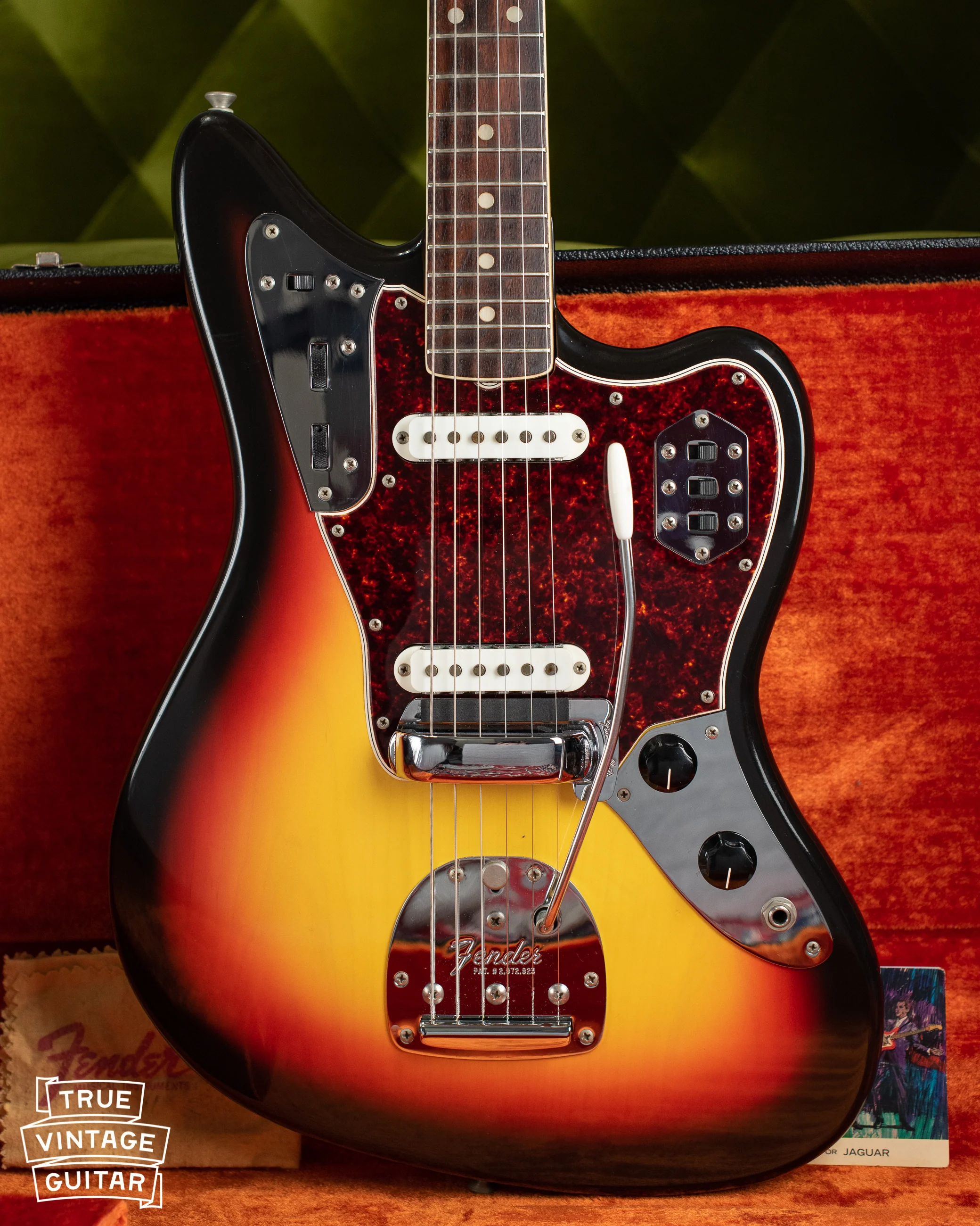 1966 Fender Jaguar Sunburst with hangtag and polish cloth - Image 3