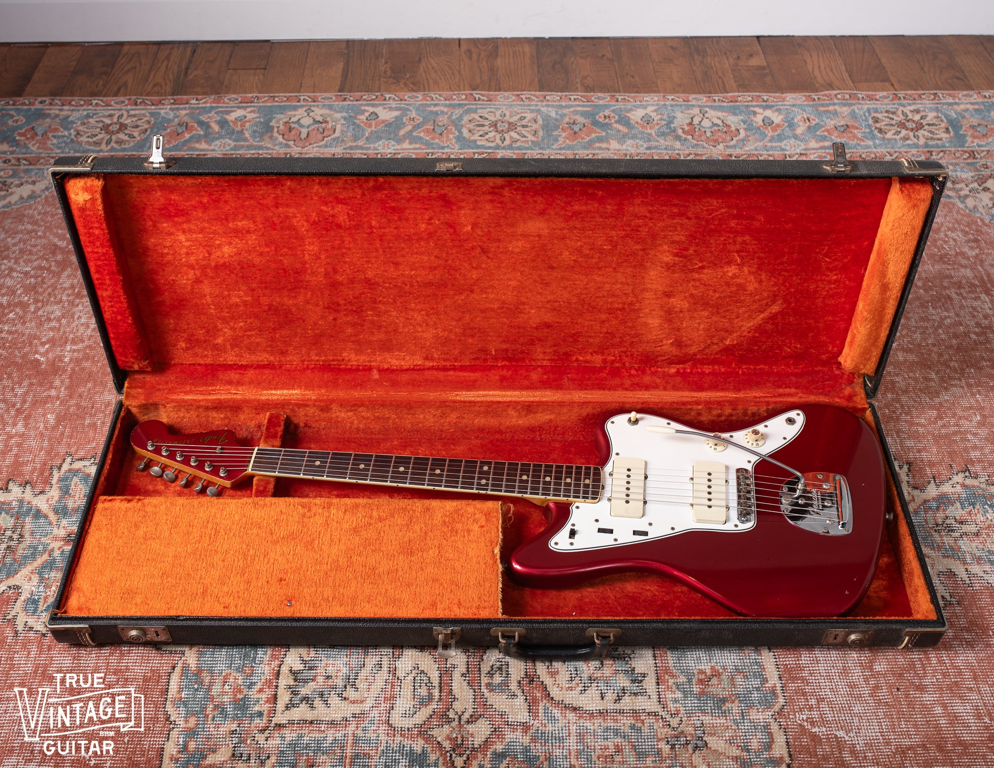 1966 Fender Jazzmaster Candy Apple Red Metallic - Image 4