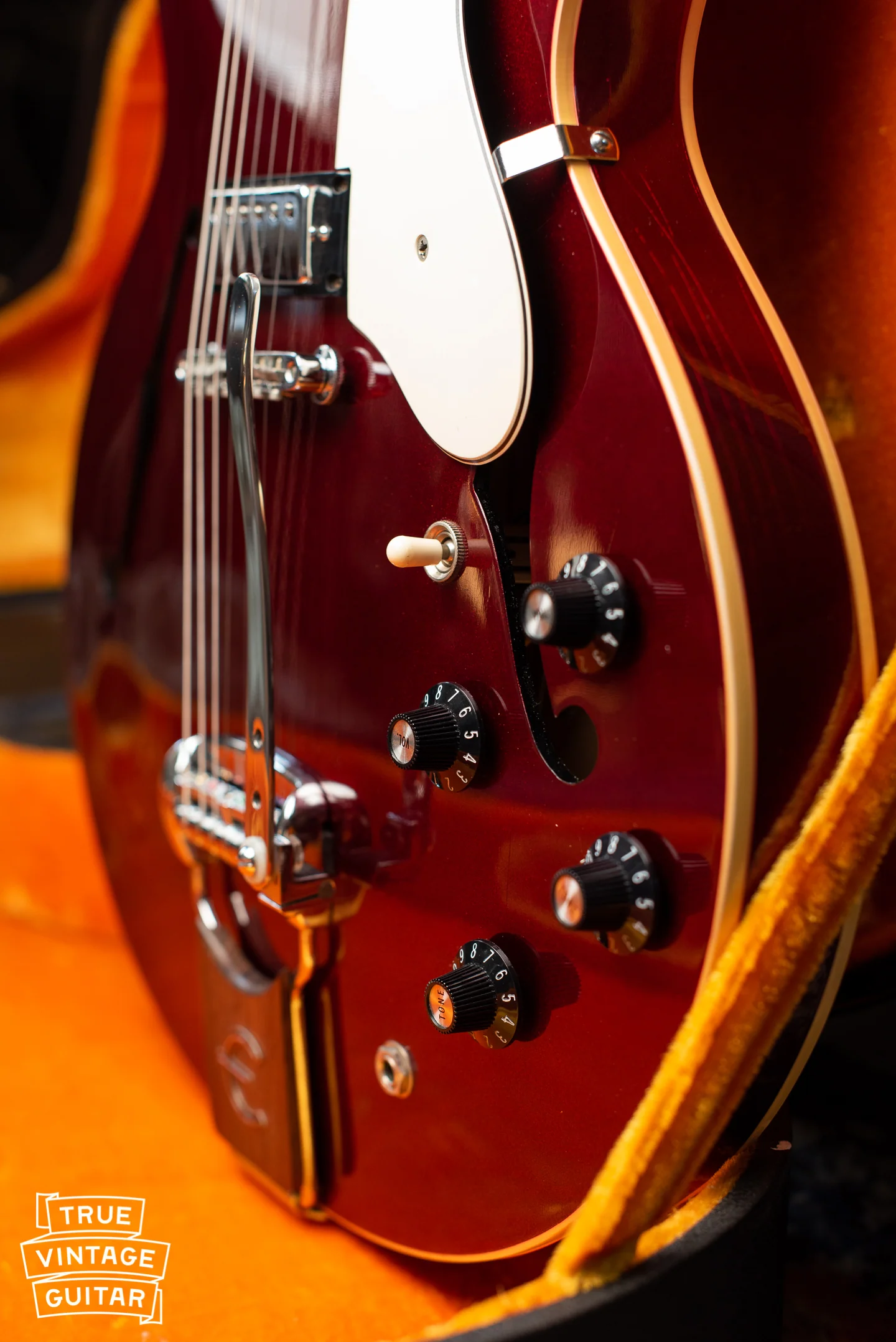 1967 Epiphone Riviera Sparkling Burgundy - Image 12
